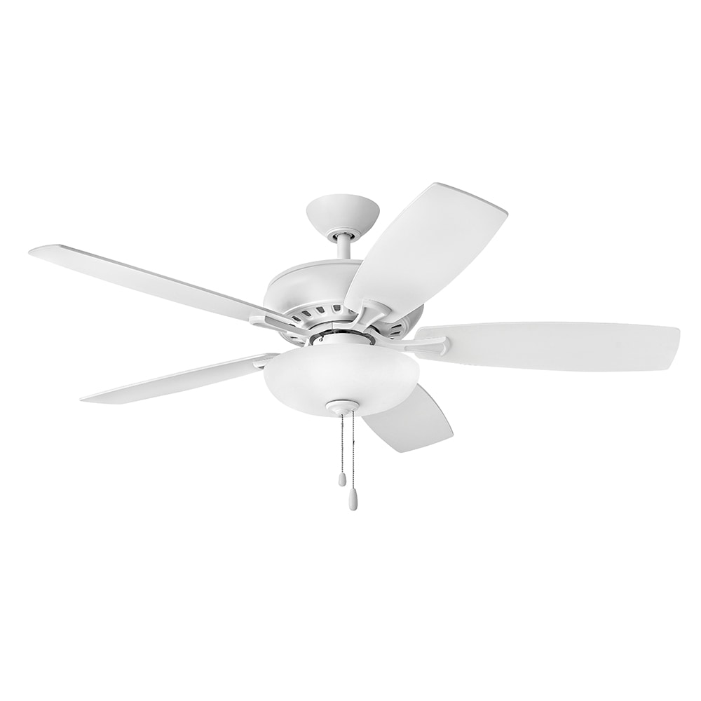 Hinkley 904152FCW-LIA Highland Illuminated 52-in Chalk White Indoor Smart Ceiling Fan with Light (5-Blade)