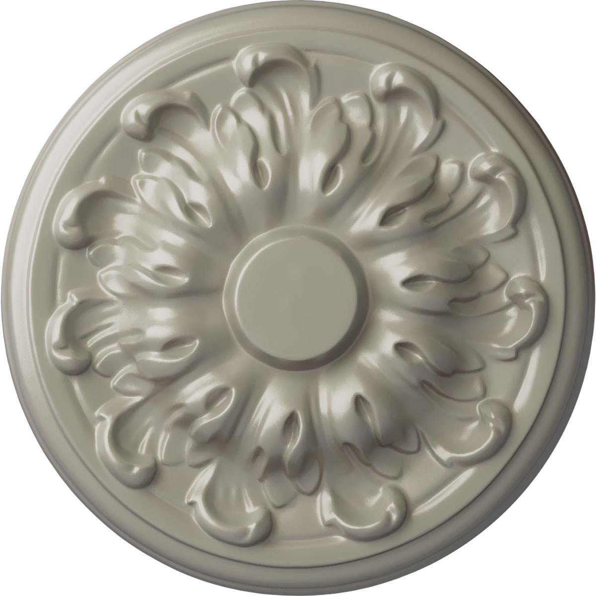 Ekena Millwork CM08MUPWS Millin 7.875-in W x 7.875-in L Painted Pearl White Polyurethane Whole Ceiling Medallion