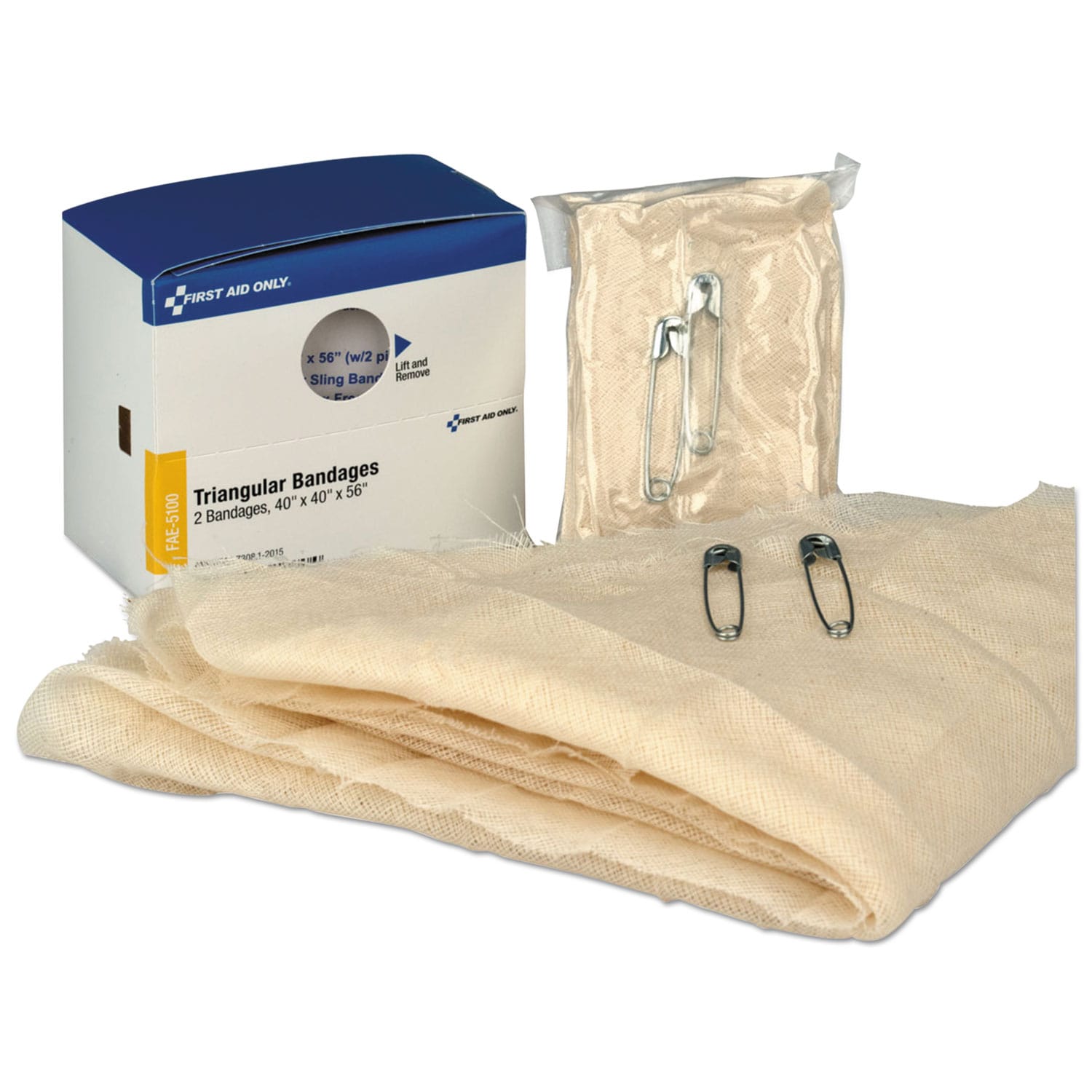 First Aid Only Refill for SmartCompliance General Business Cabinet Triangular Bandages 40 x 40 x 56 2/Box
