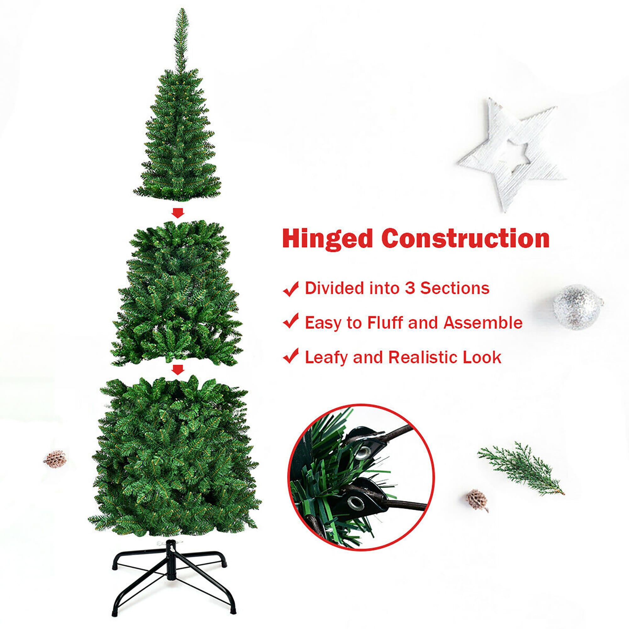 Forclover ALHY-074CM Artificial-Christmas-Trees - View #6