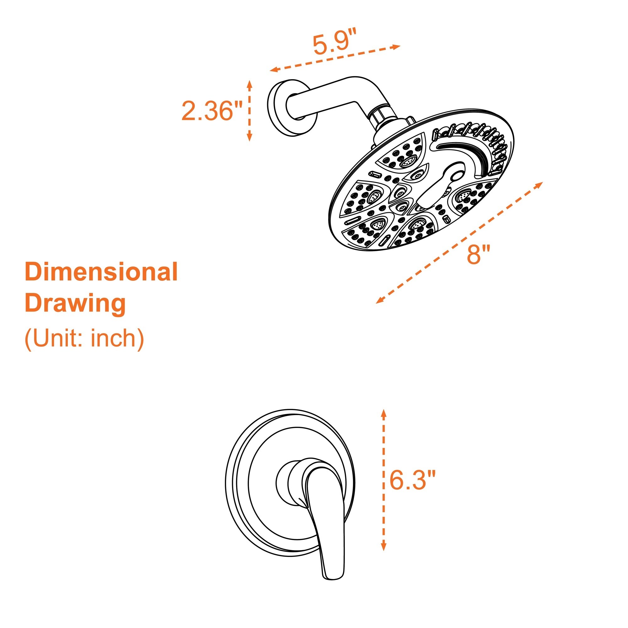 Boyel Living BL88043B Showerhead-Bar-Panels - View #6