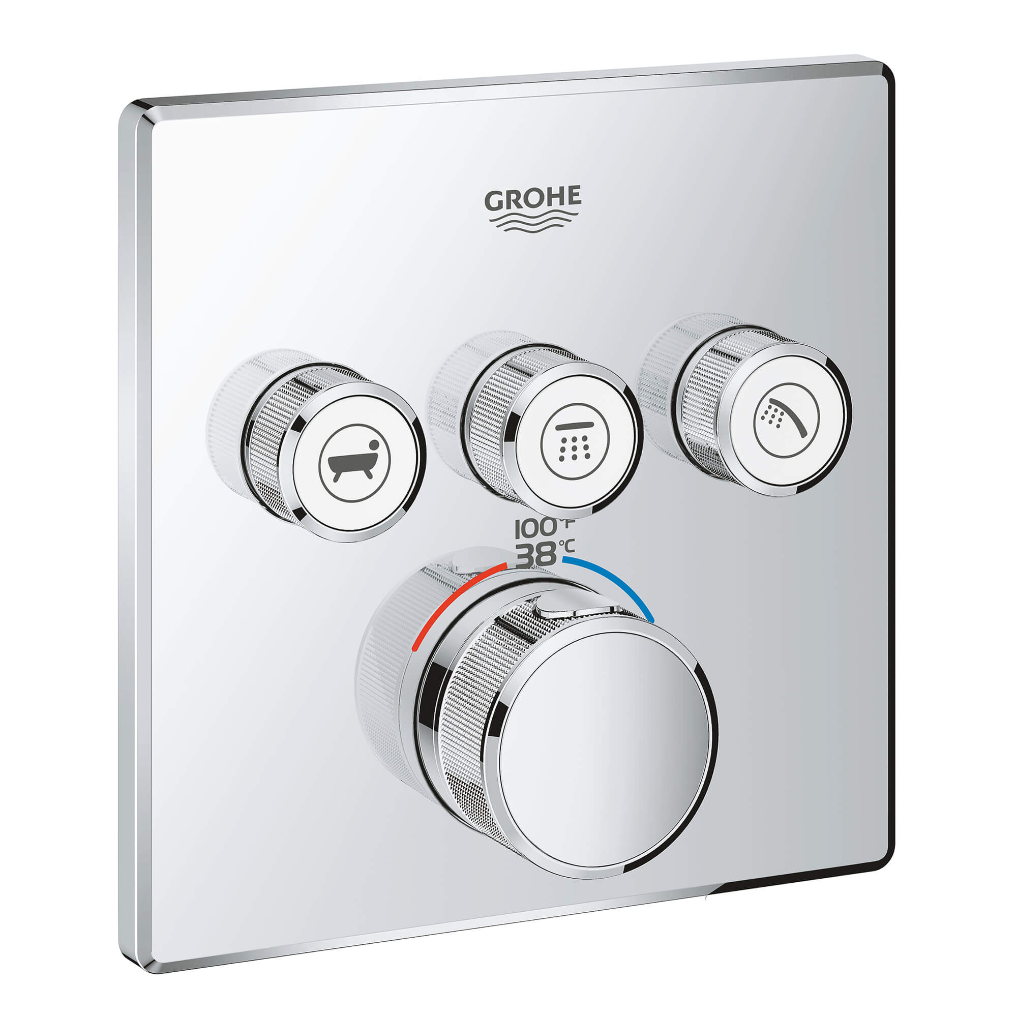 GROHE 29142GN0 Brushed Cool Sunrise Sold separately Sold separately 6.25-Inches Shower Faucet