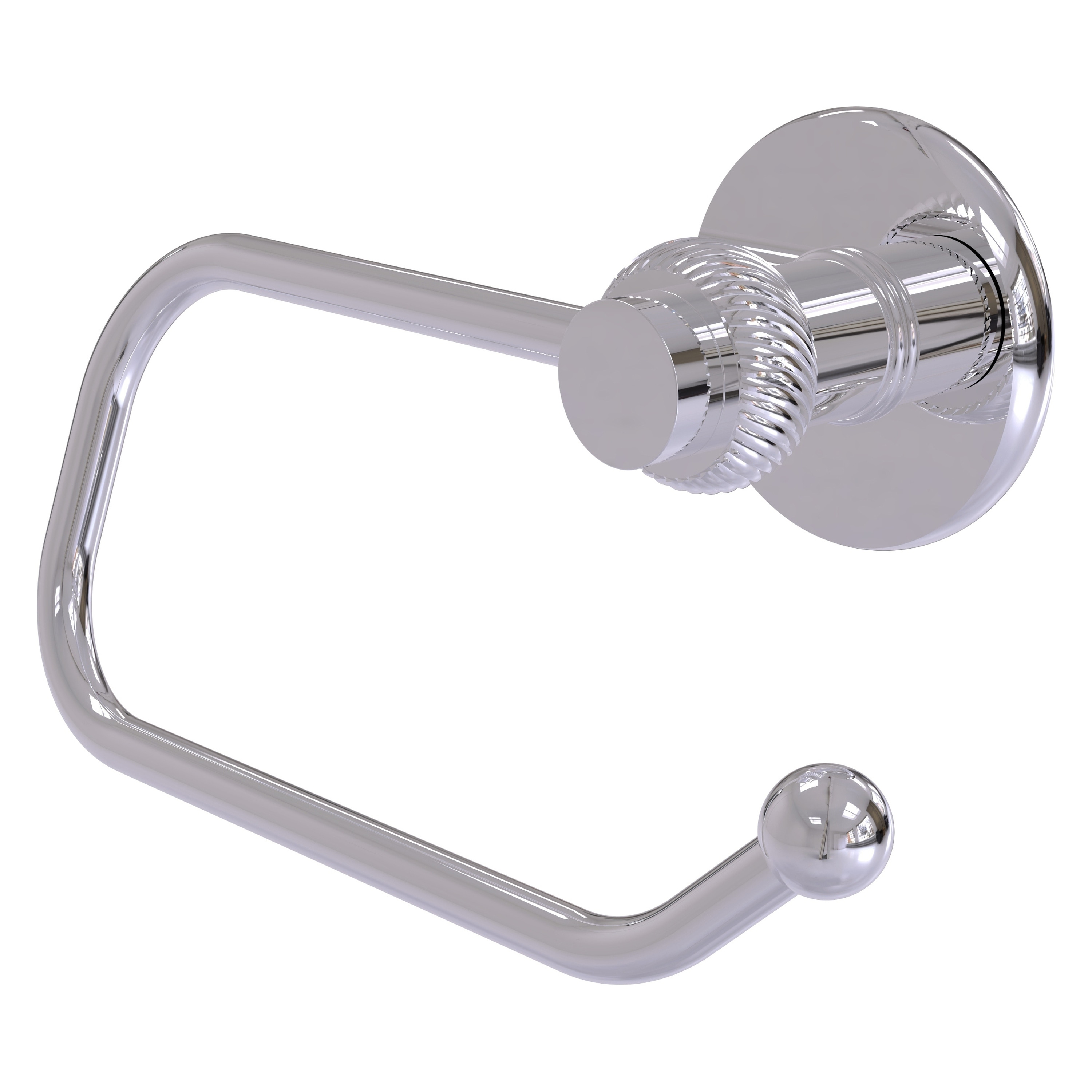 Allied Brass 924ET-PC Mercury Polished Chrome Wall mount Single post Toilet Paper Holder 1 -Rolls with Storage