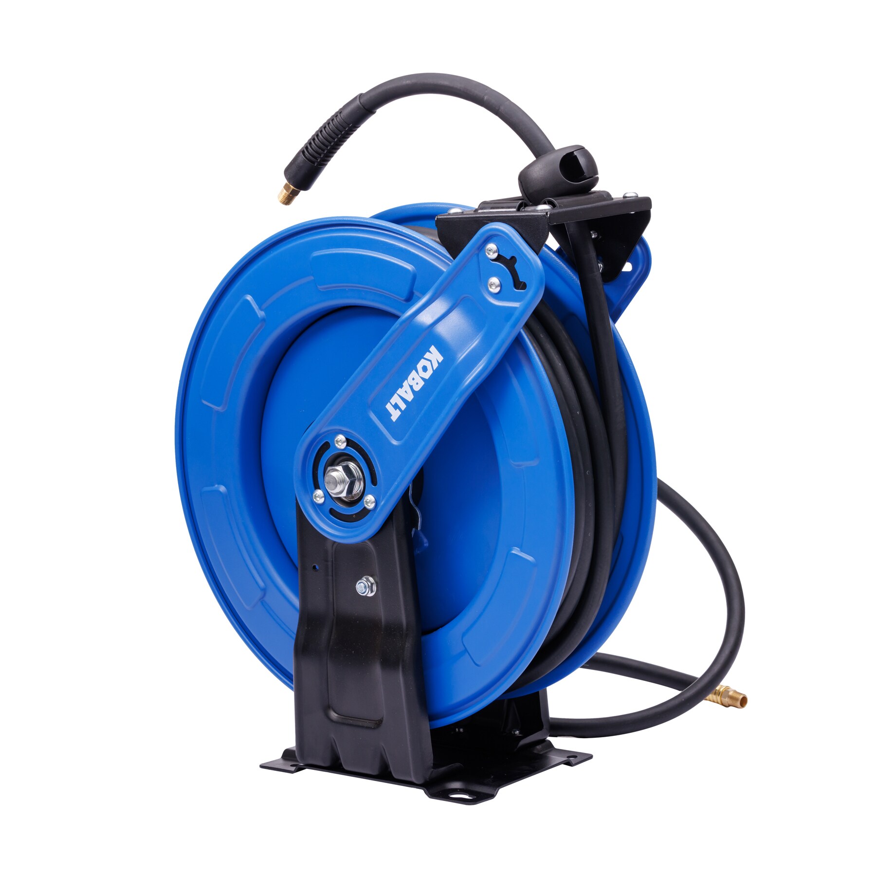 Kobalt Pro Retractable Reel w/3/8-in x 50-Ft Rubber Hose in the Air ...