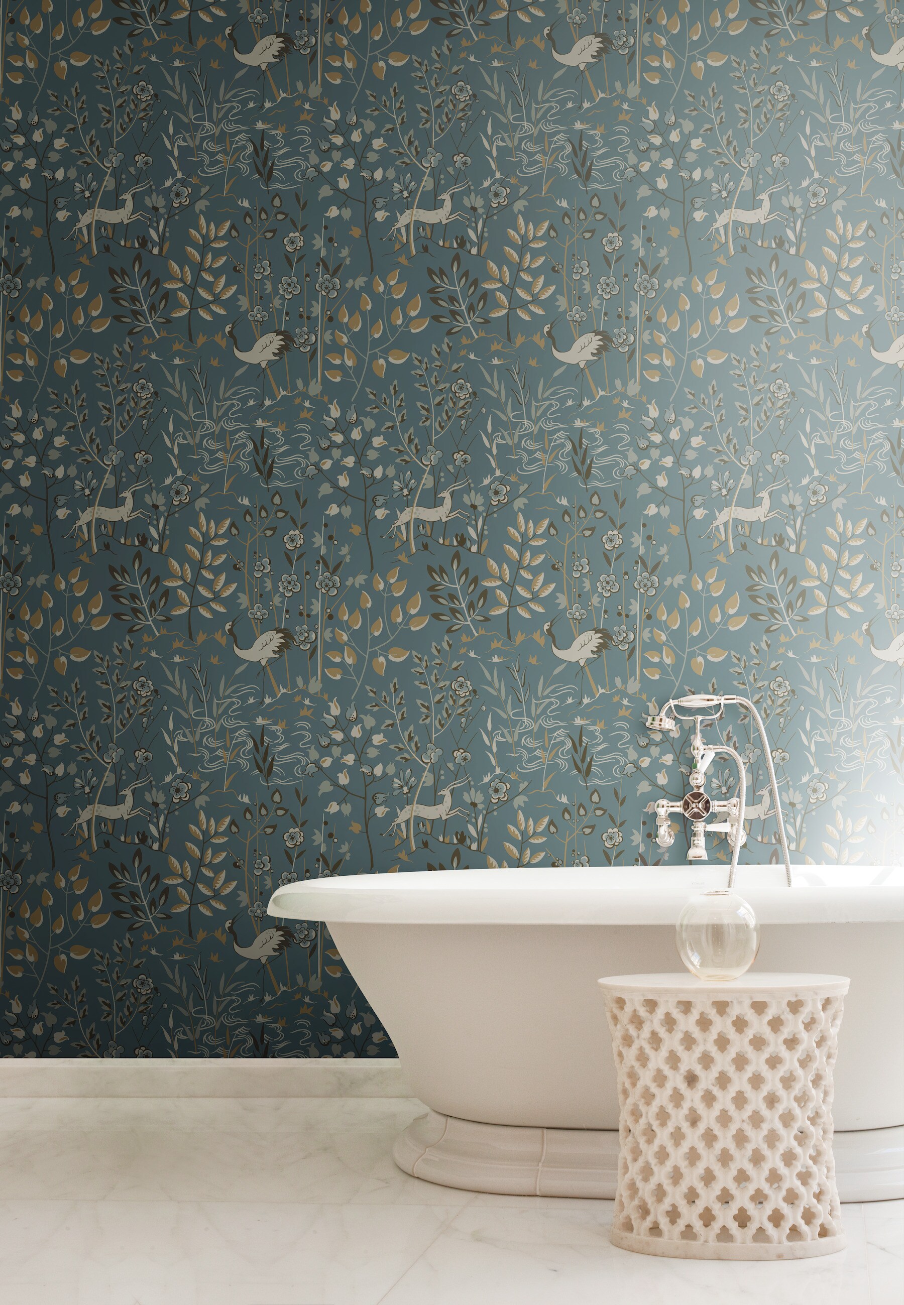 York Wallcoverings Urban Retreat 60.75-sq ft Teal Paper Geometric ...