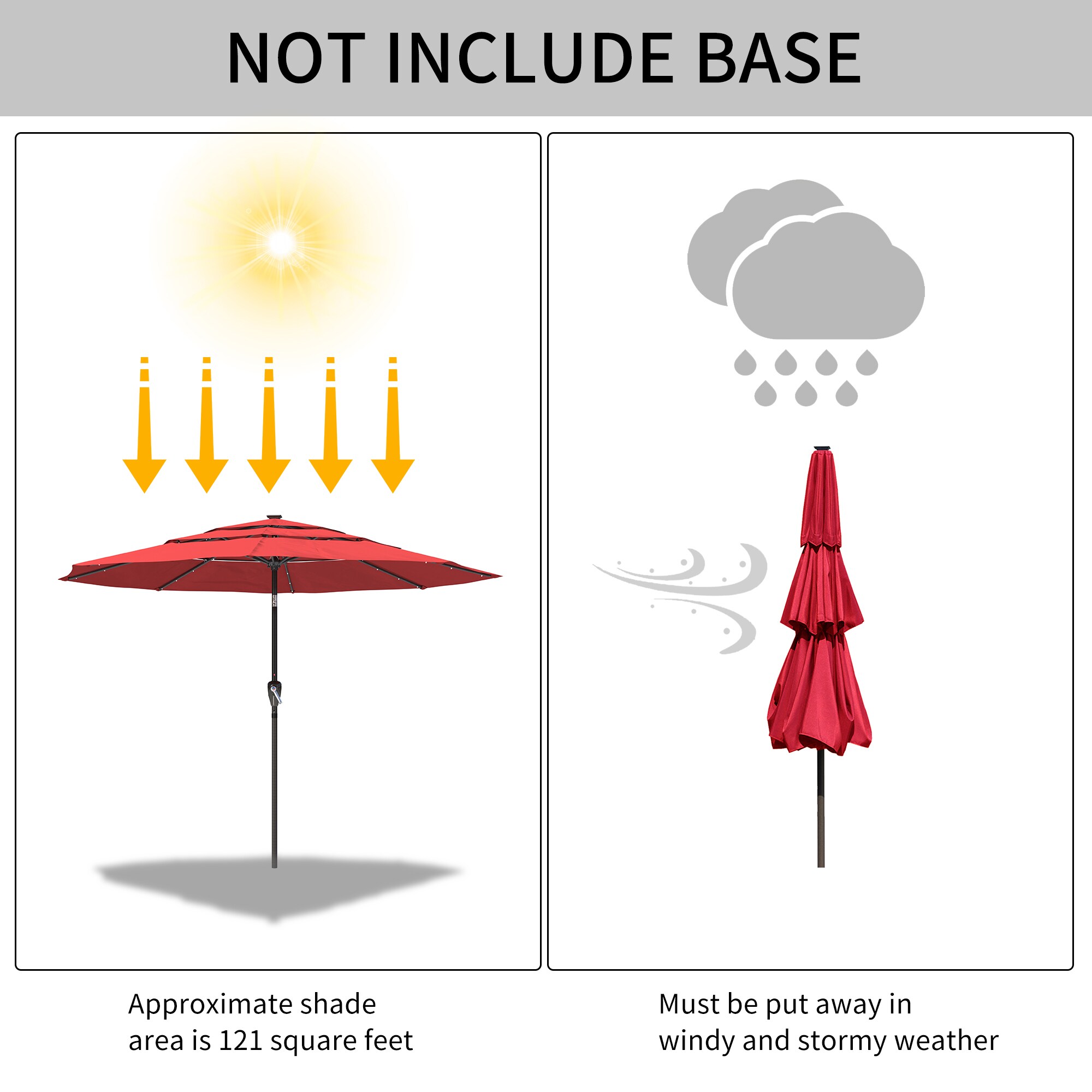 Clihome CLHT103LED-RD Umbrellas-2 - View #10