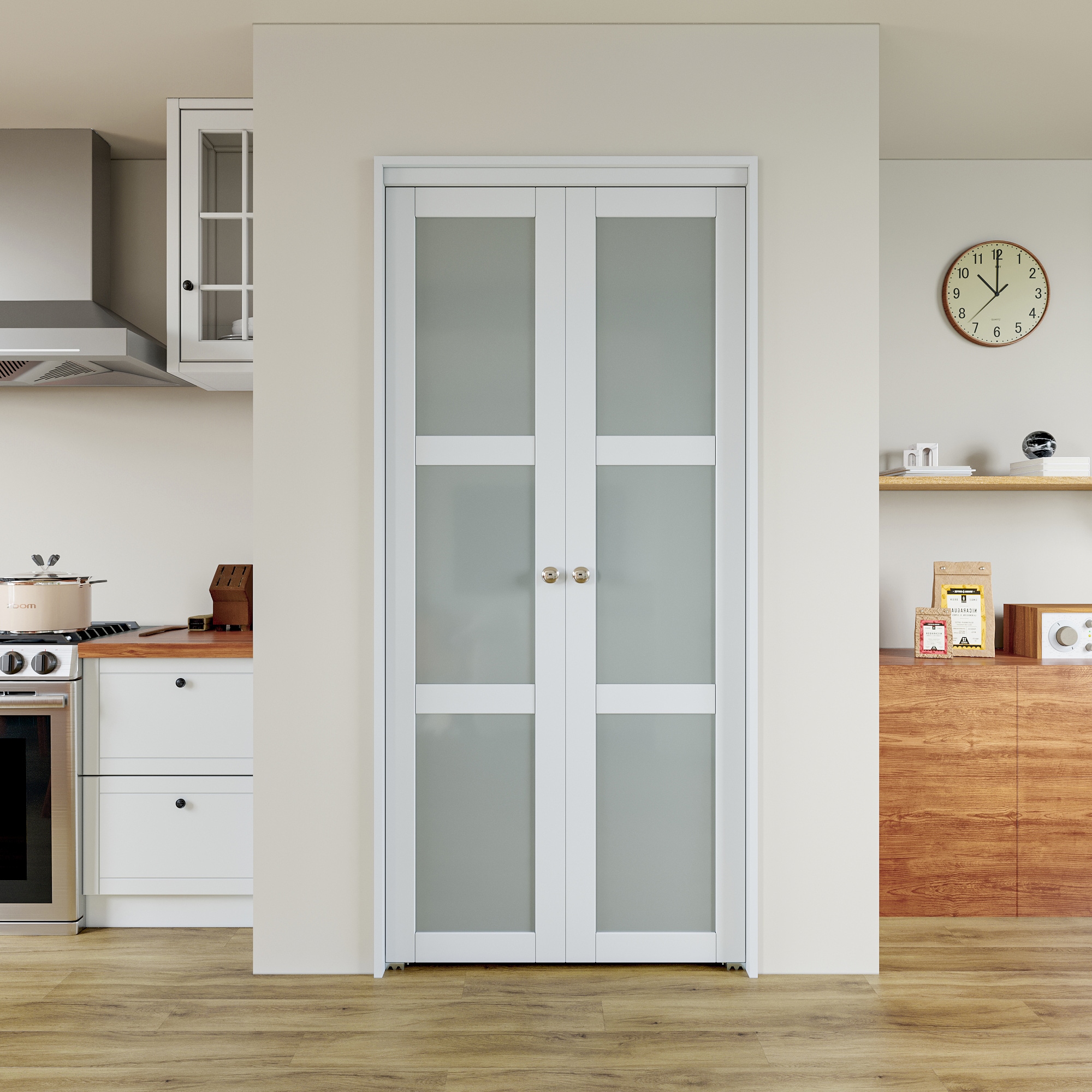 JUJUBON IN-CD-PIPV-3L-36 Bifold-Sliding-Closet-Doors - View #3