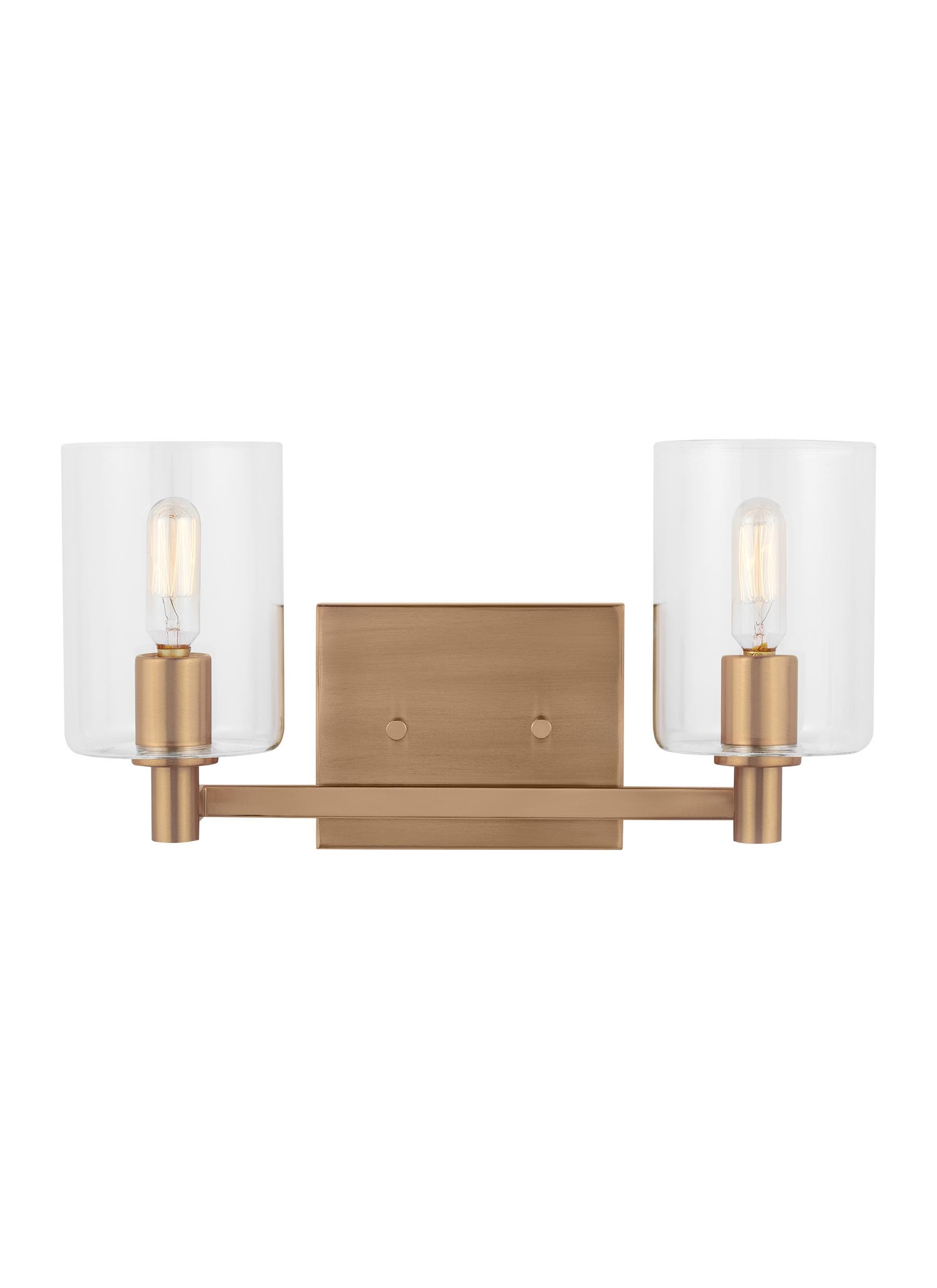Generation Lighting 4464202-848 Fullton 14.25-in 2 -Light Brass Modern/contemporary Vanity light