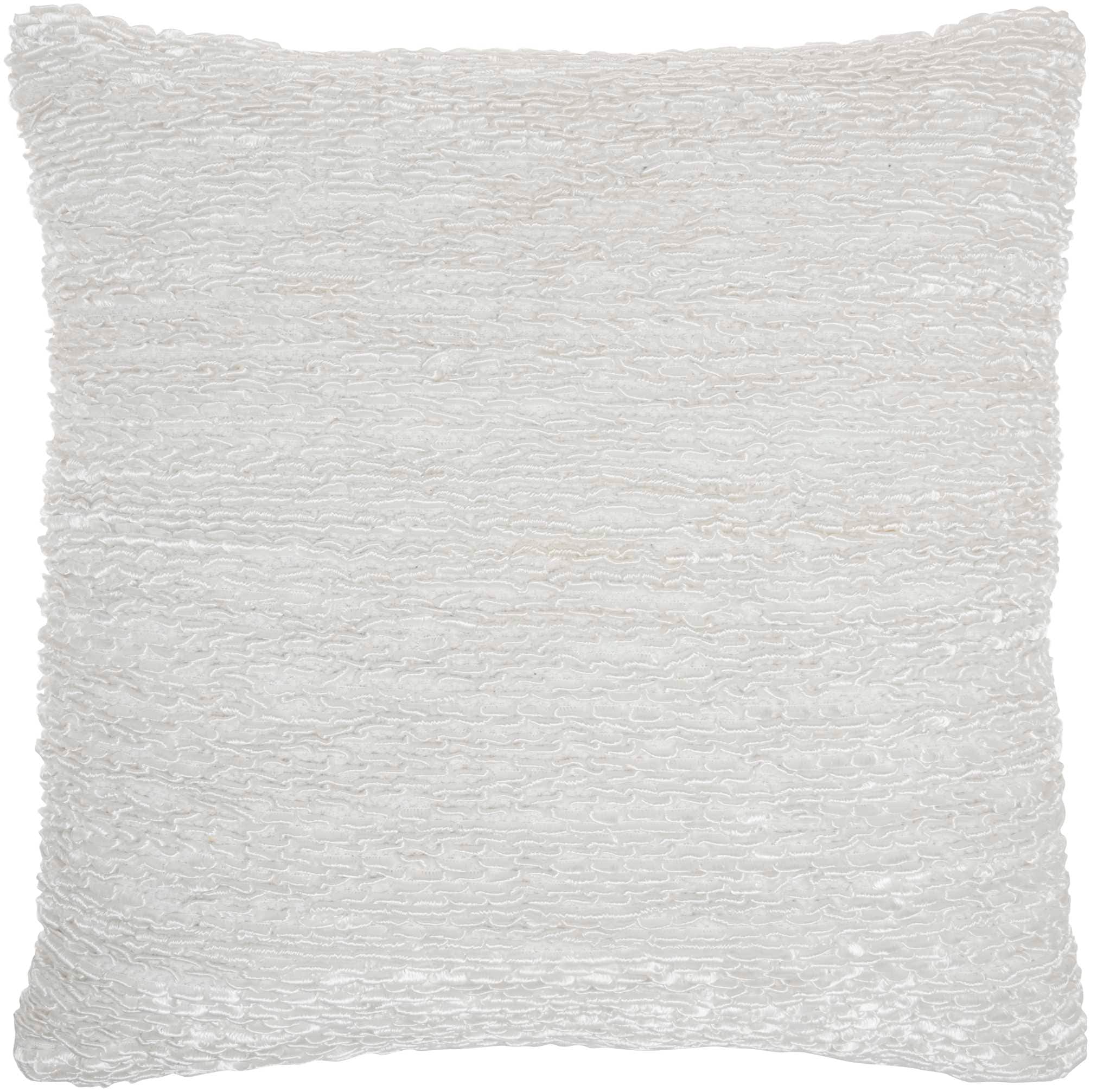 Mina Victory 798019076047 Lifestyles 20-in x 20-in White Square Indoor Decorative Pillow