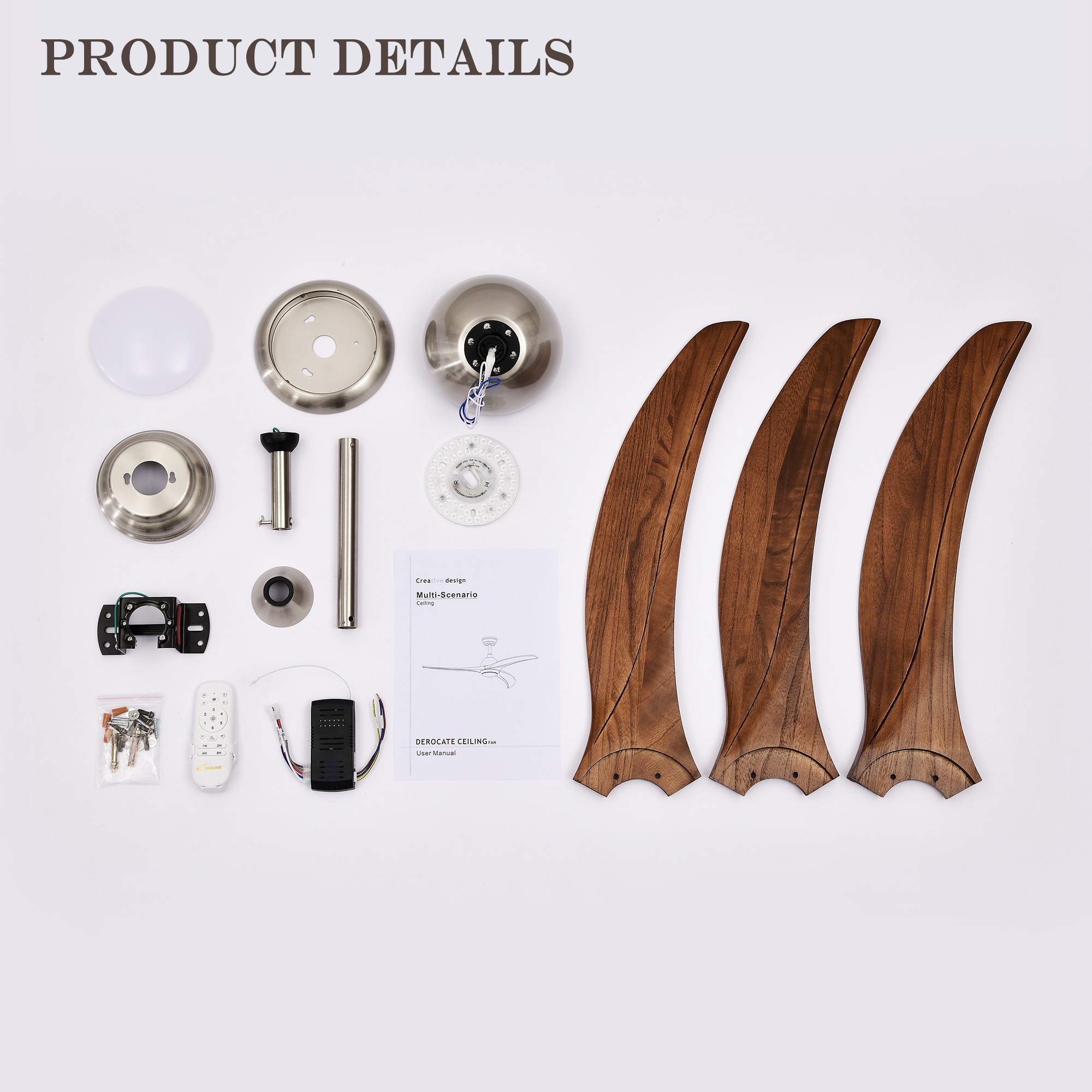 WELLFOR GYH52-1013-3WH Ceiling-Fans - View #5