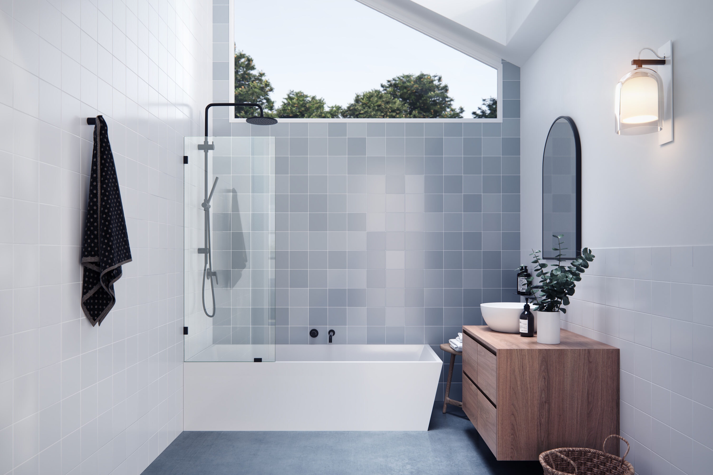 Glass Warehouse GW-BF-24-MB Shower-Doors - View #2