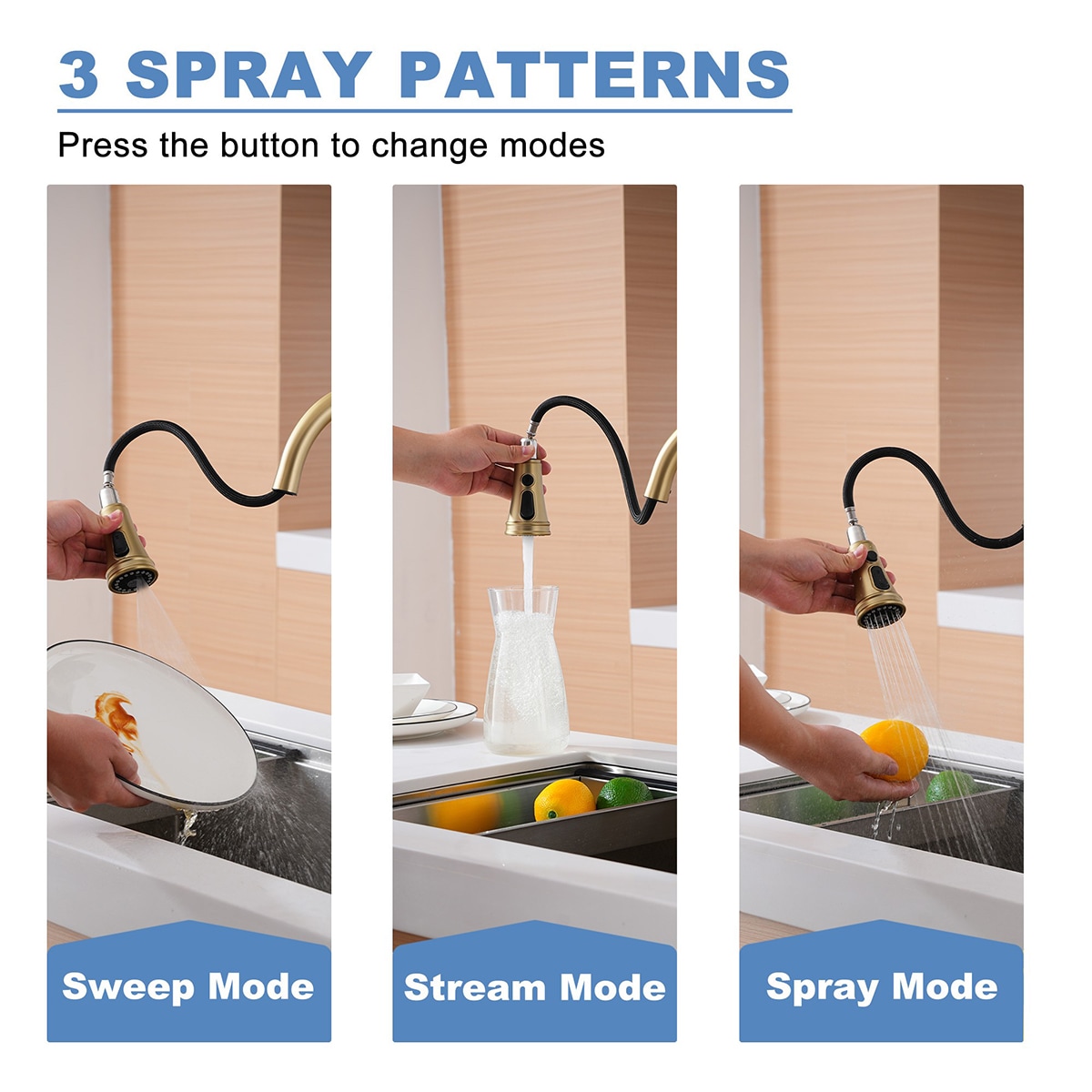 Mondawe OR-Q06CPF-DG Kitchen-Faucets - View #5