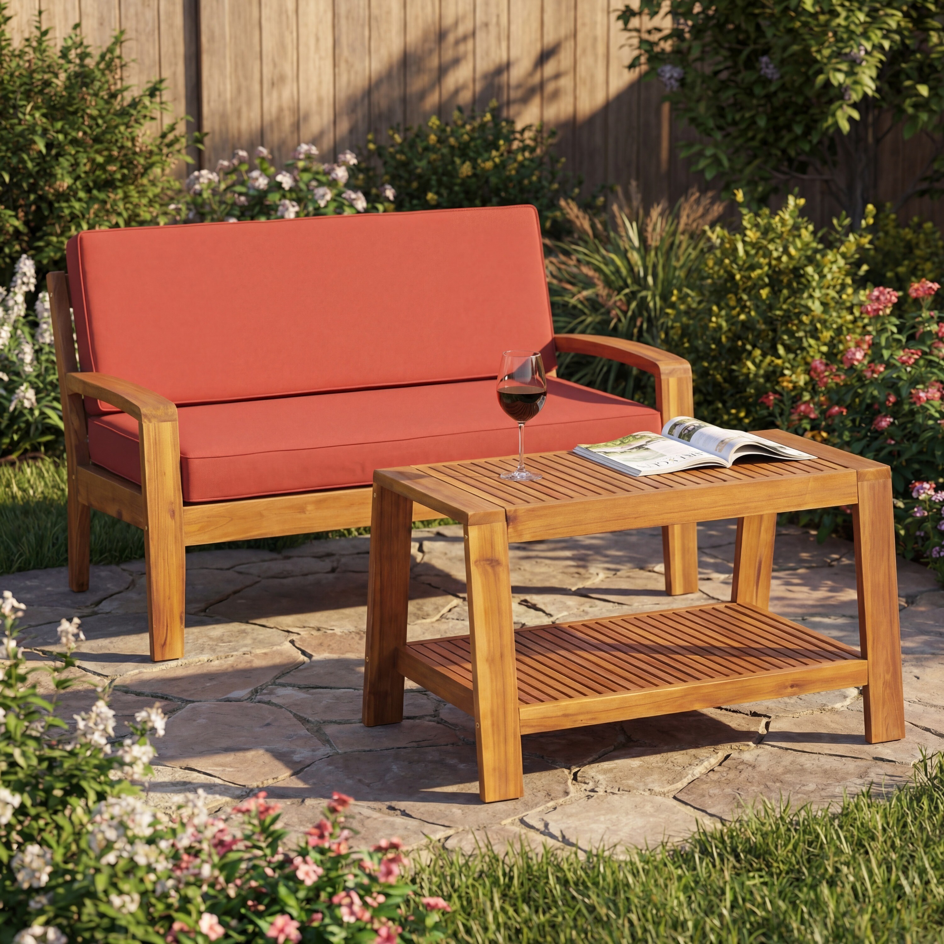 Moda Furnishings MD57976REDSKIN Patio-Conversation-Sets - View #5