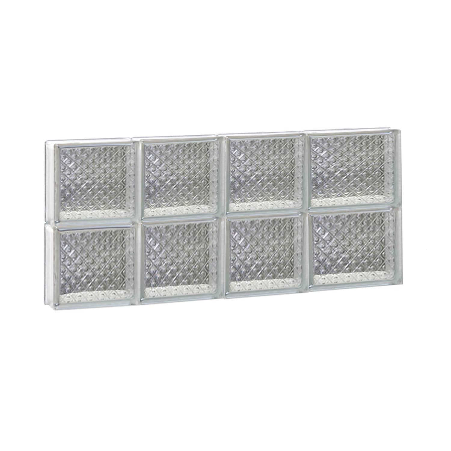 REDI2SET S2612DP Diamond Glass 25-in x 11-1/2-in Frameless Replacement Glass Block Window