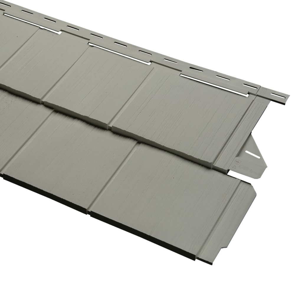 Georgia-Pacific 264007B Cedar Spectrum Perfection Shake Sagebrook Vinyl Siding Panel 15.5-in x 54.625-in (5-sq ft /piece)