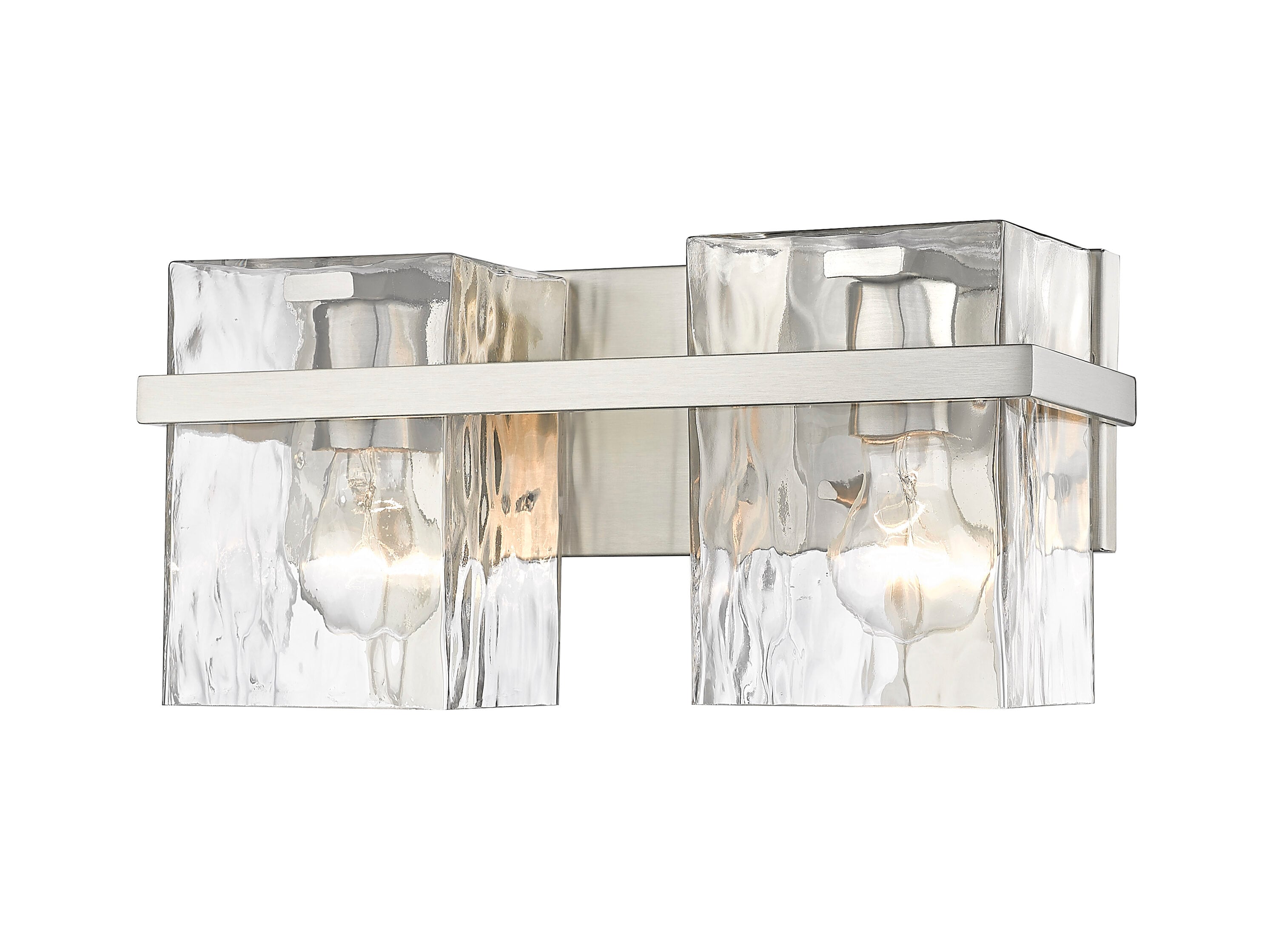 Z-Lite 1938-2V-BN Bennington 14.25-in 2 -Light Brushed Nickel Farmhouse Vanity light