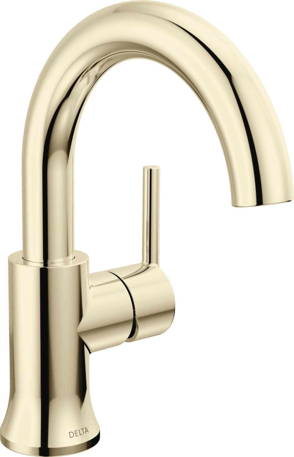 Delta 559HA-PN-DST Trinsic Polished Nickel Single hole 1-handle WaterSense Mid-arc Residential Handle Bathroom Sink Faucet with Drain