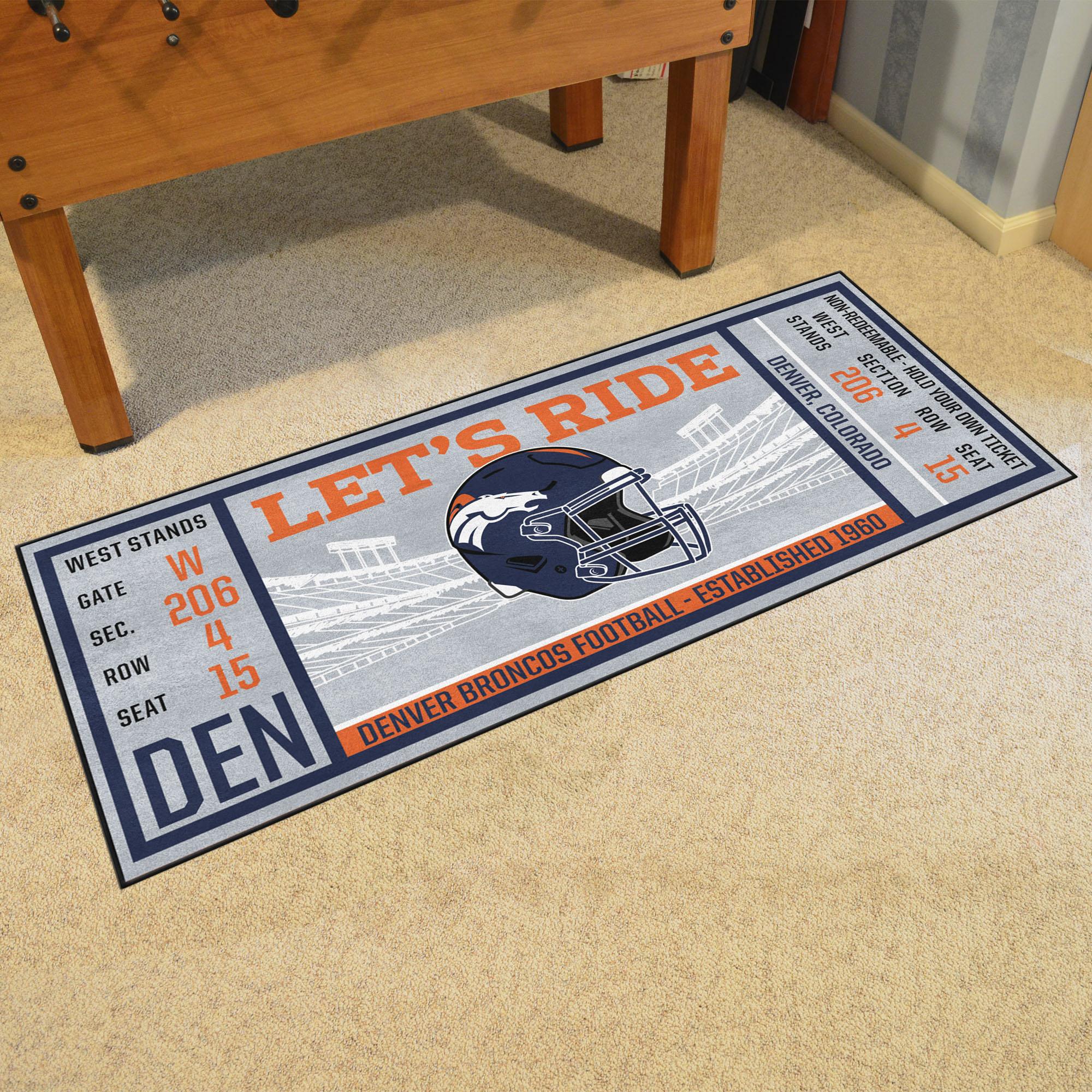 Denver Broncos Rugs & Flooring Home & Office Door Mats, Broncos Rugs