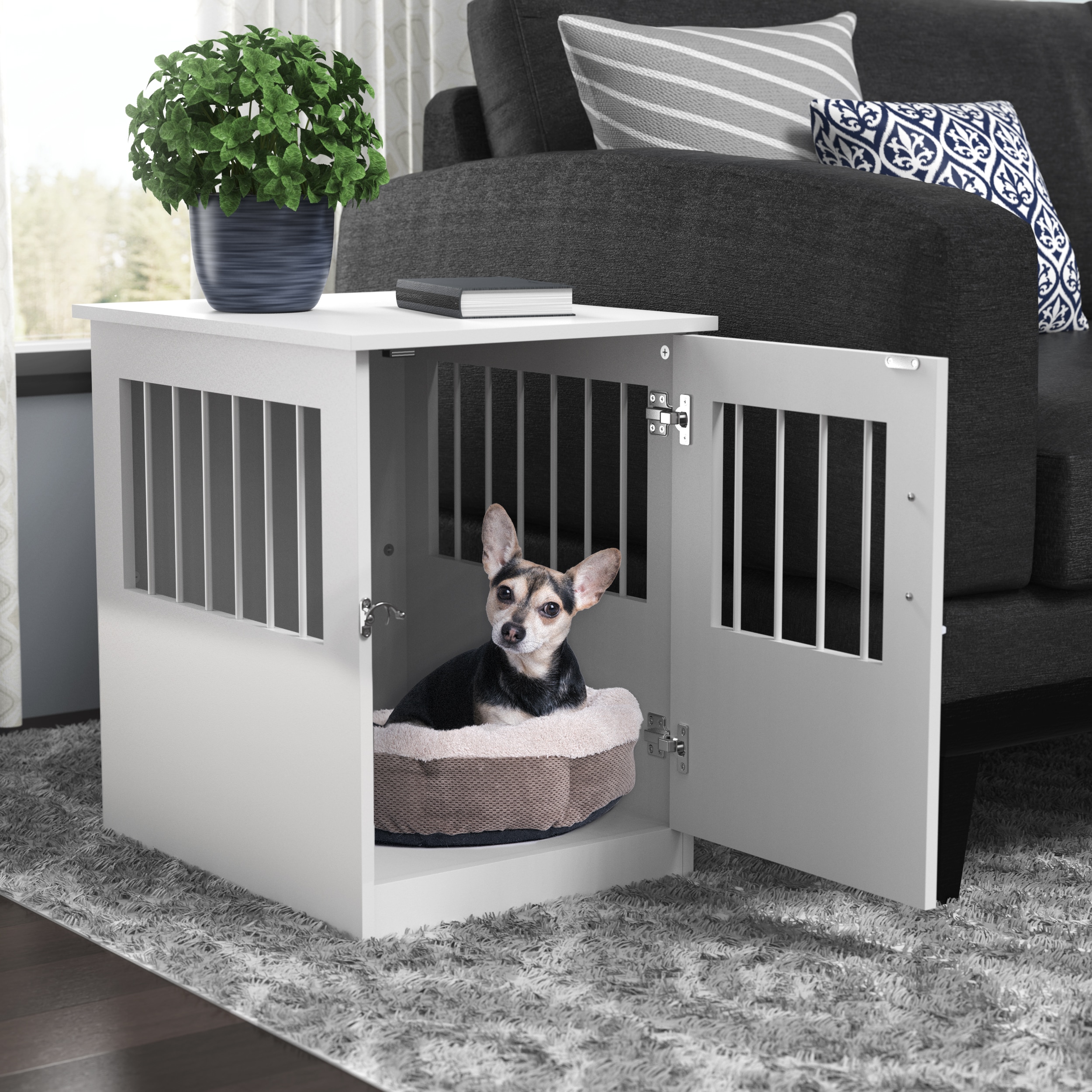 New Age Pet Composite Dog Crate Extra Large 3.5-ft L x 2.3-ft W x 2.6-ft H  in the Crates & Kennels department at