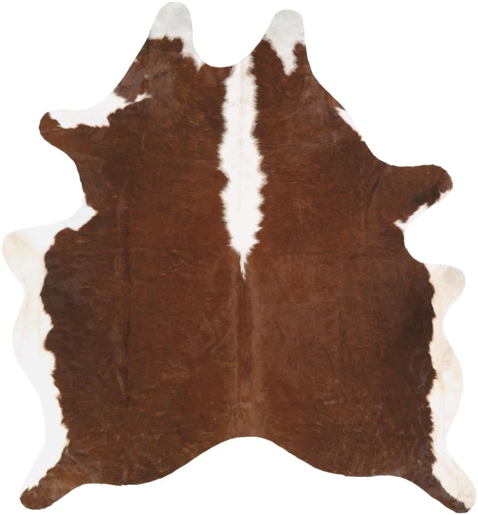 HomeRoots Josephine 4 X 5 (ft) Rag Cowhide Brown White Irregular