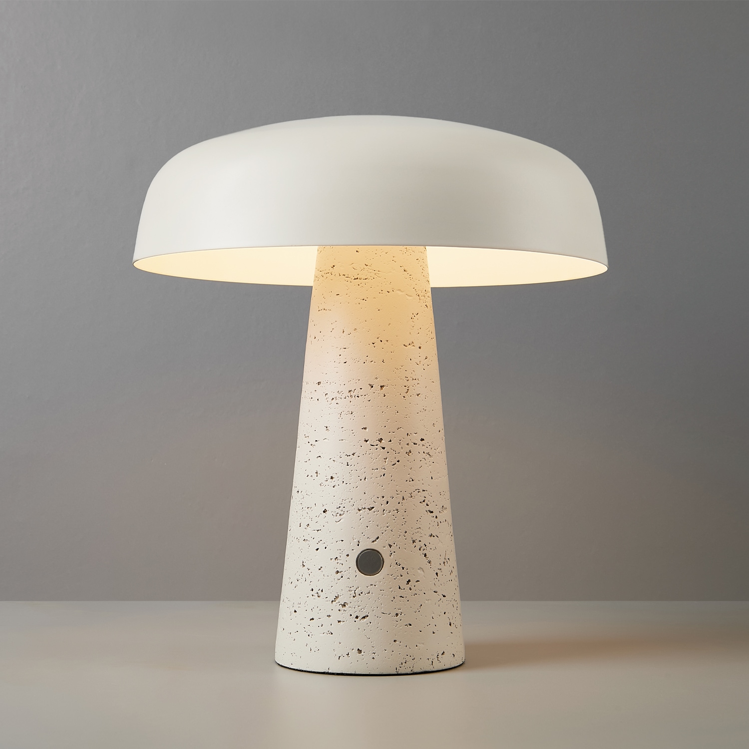 Globe Electric Novogratz x Globe 10" 3.5W Off-White LED Integrated Rechargeable Table Lamp with Textured Base