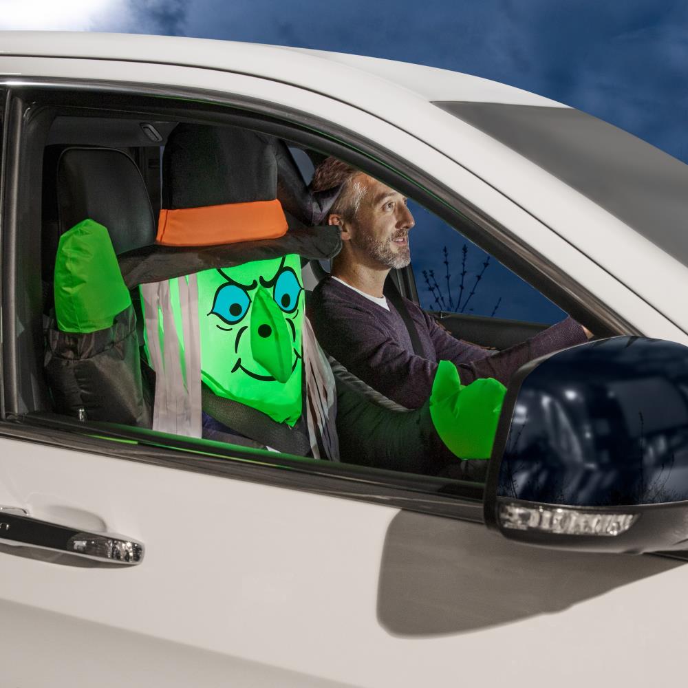 The Grinch Car Buddy Christmas Inflatable LED Gemmy Airblown 3 ft NEW