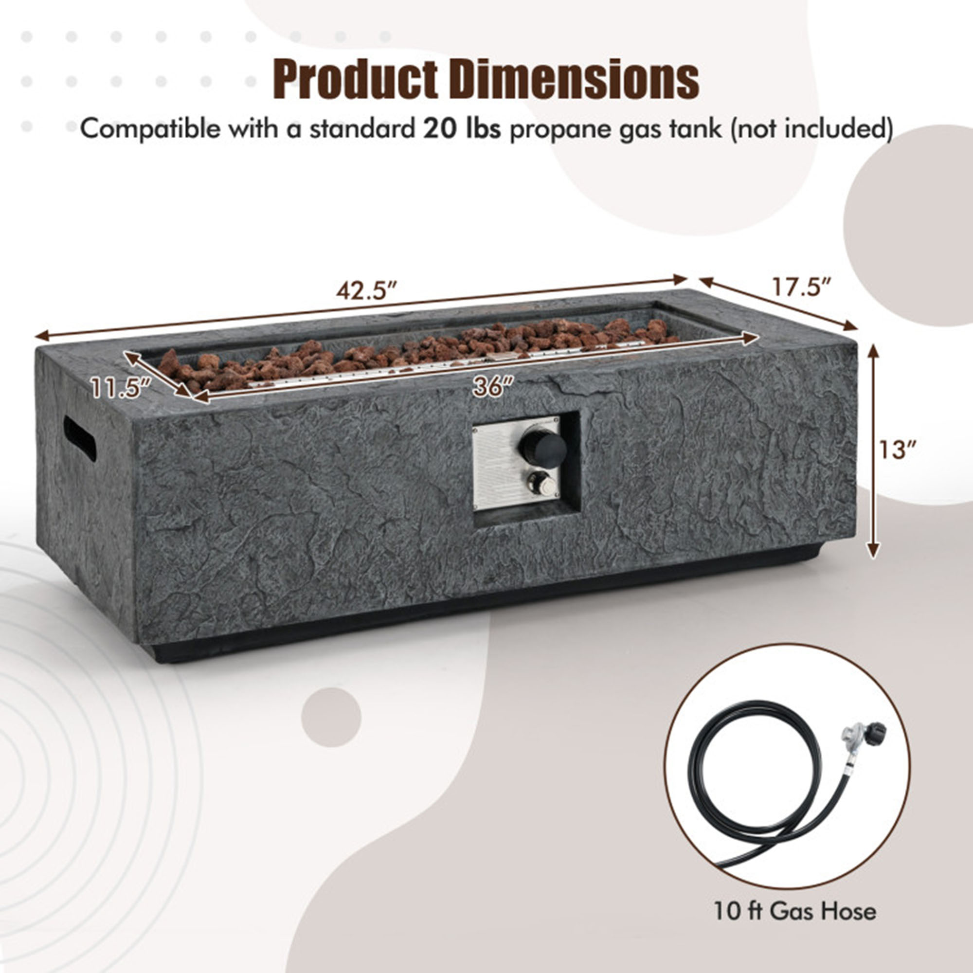 Clihome CL-NP12082 Outdoor-Gas-Firepits - View #9