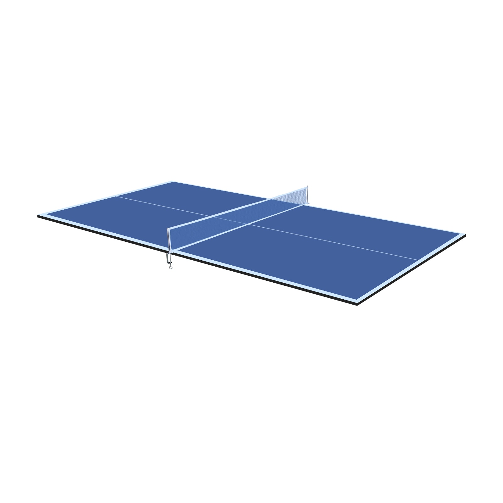 Huluwat 6 Feet x 3 Feet Blue Foldable Portable Mid Size Ping Pong Table Tennis Conversion Top for Indoor Games