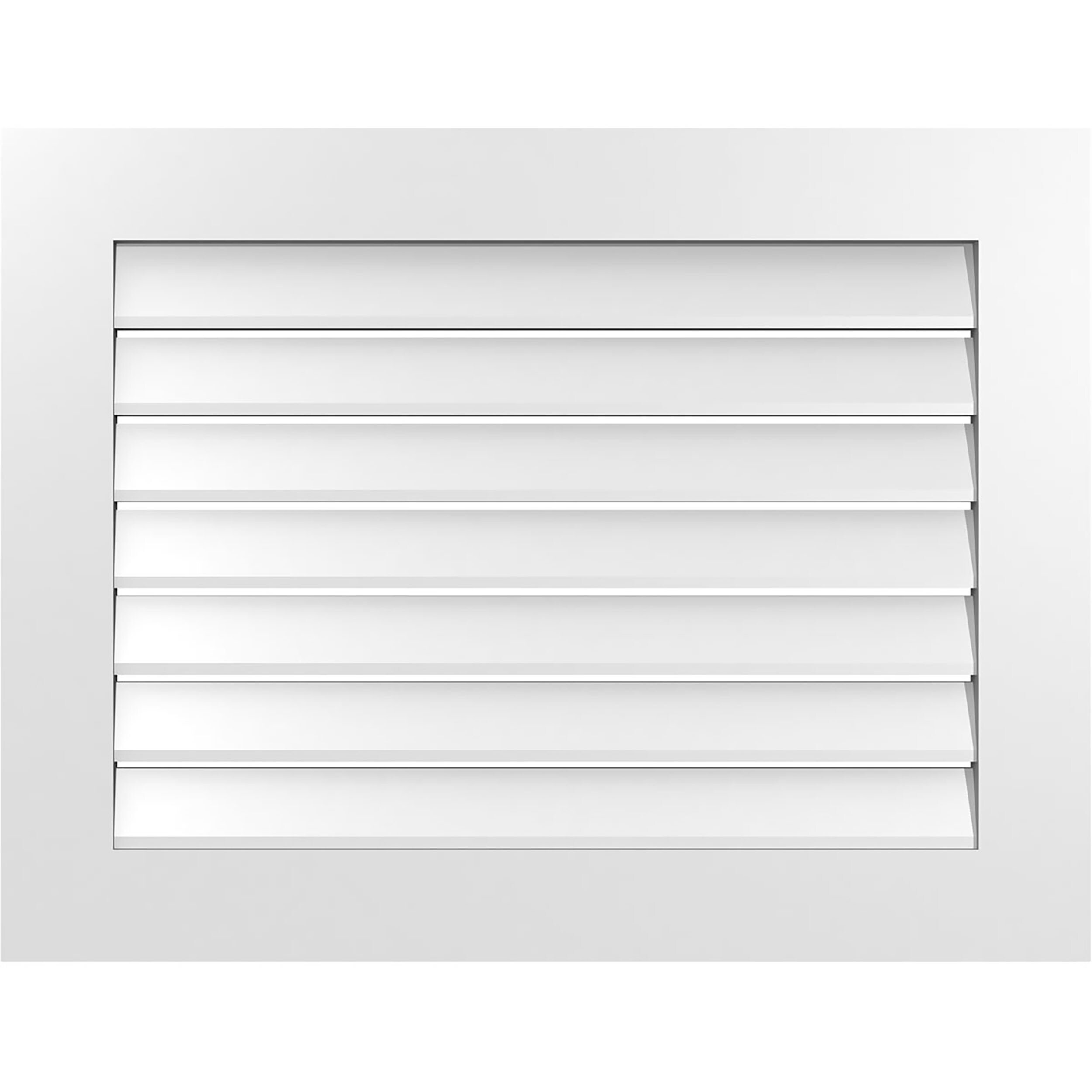 Ekena Millwork GVPVE34X2601SF 34-Inches x 26-Inches Off-white Rectangle PVC Gable Louver Vent