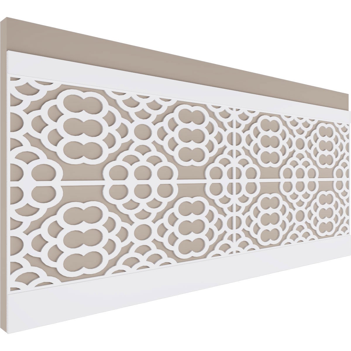 Ekena Millwork WPK40X94GLN 40-in x 94-1/2-in Smooth Paintable/Stainable White PVC Wainscoting Wall Panel ( 26.24-sq ft )