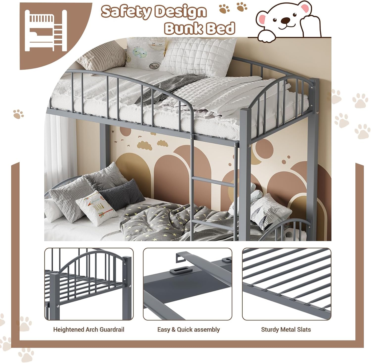 Qeetex DHZ-PHO-16Q3RZZ6 Bunk-Beds - View #6