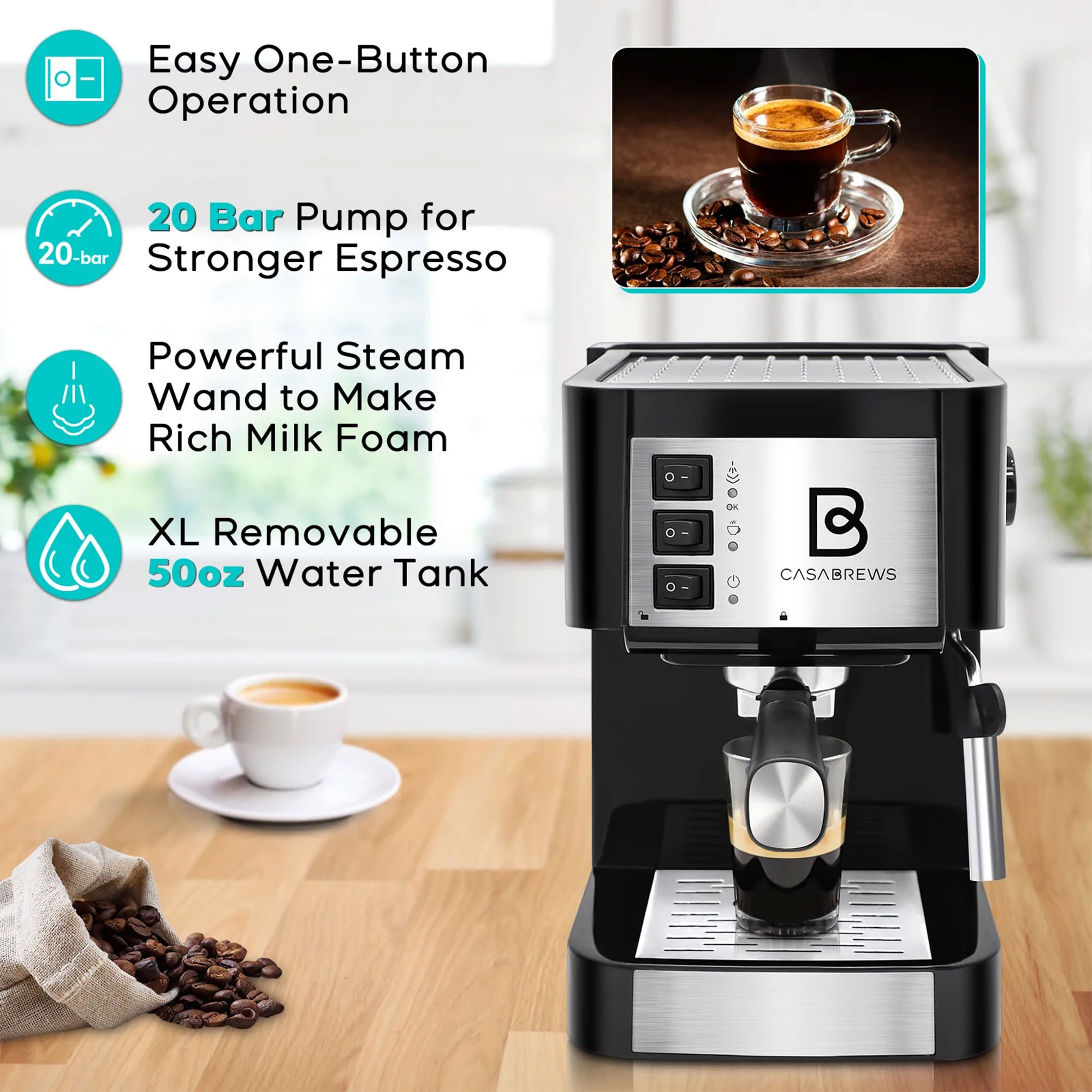 Casabrews 302275 Espresso-Machines - View #2