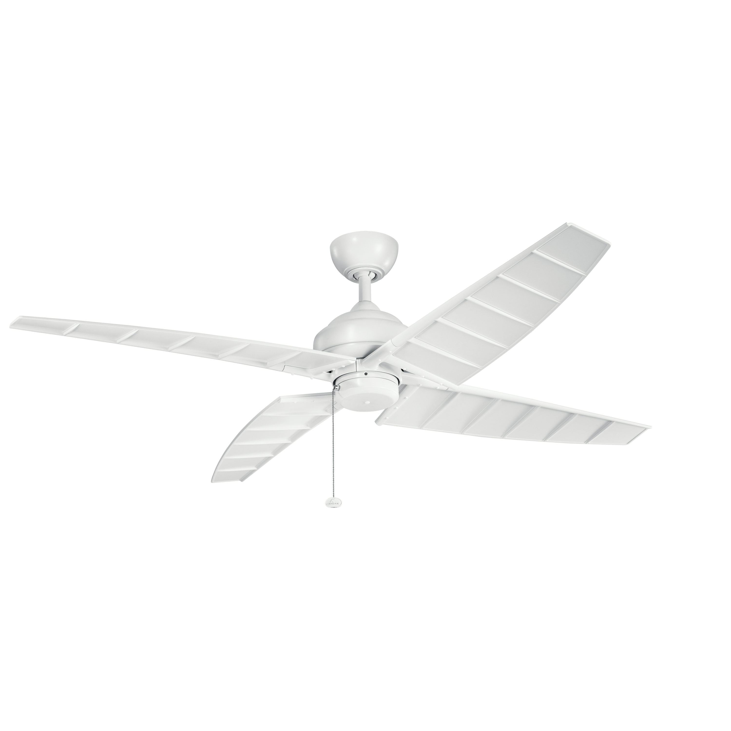 Kichler 300250MWH Surrey 60-in Outdoor Matte White with Matte White Blades Ceiling Fan Light Kit Compatible ( 4 -Blade )