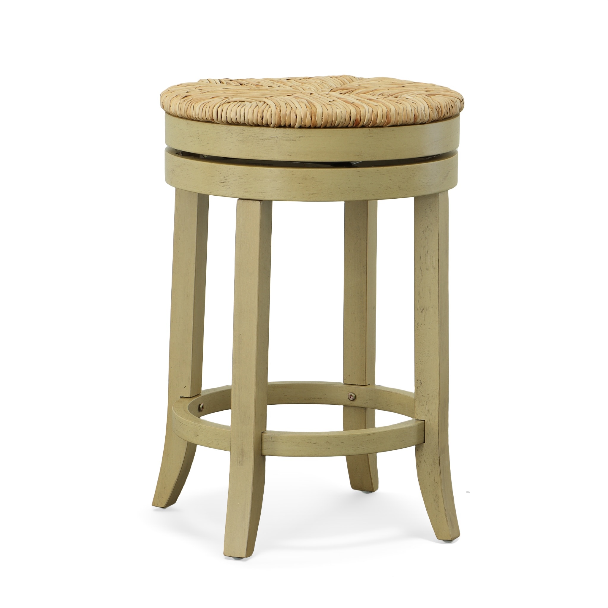 Irving 24" Weathered Gray Wood Swivel Counter Stool
