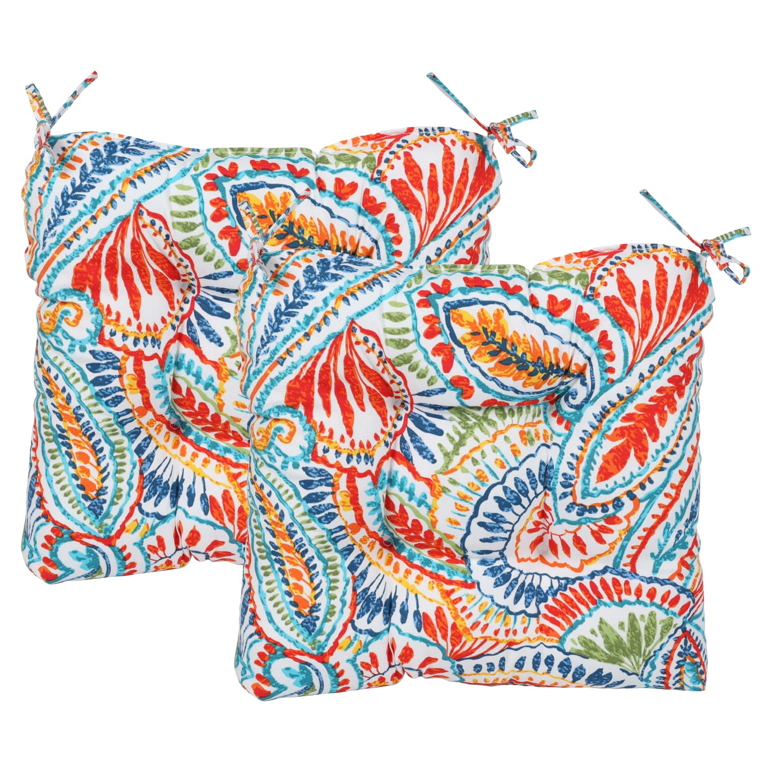 Aoodor A061-MRERE 19.69-in x 19.69-in 2 -Piece Multicolor Patio chair cushion