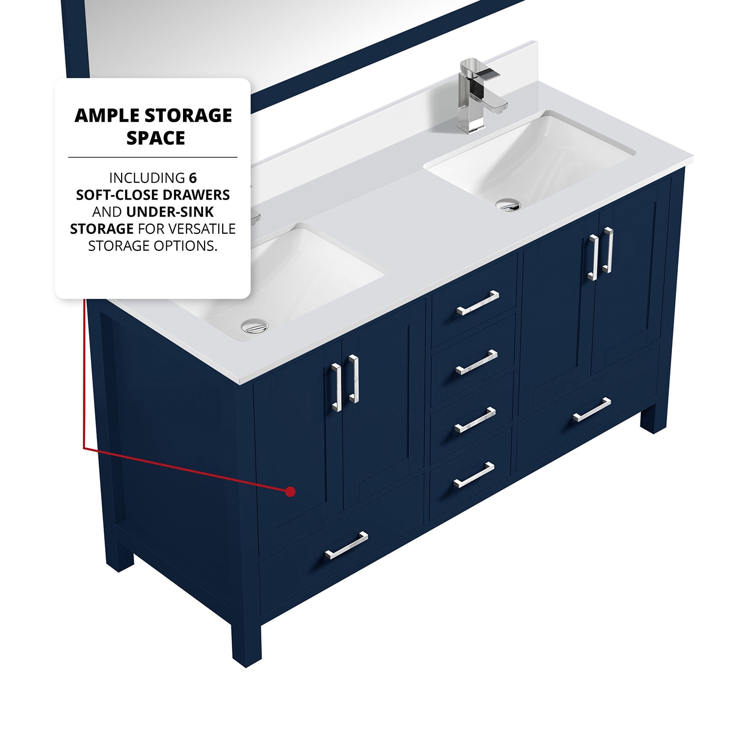 Lexora LJ342260DEWQM58F Bath-Vanity-Combo - View #7