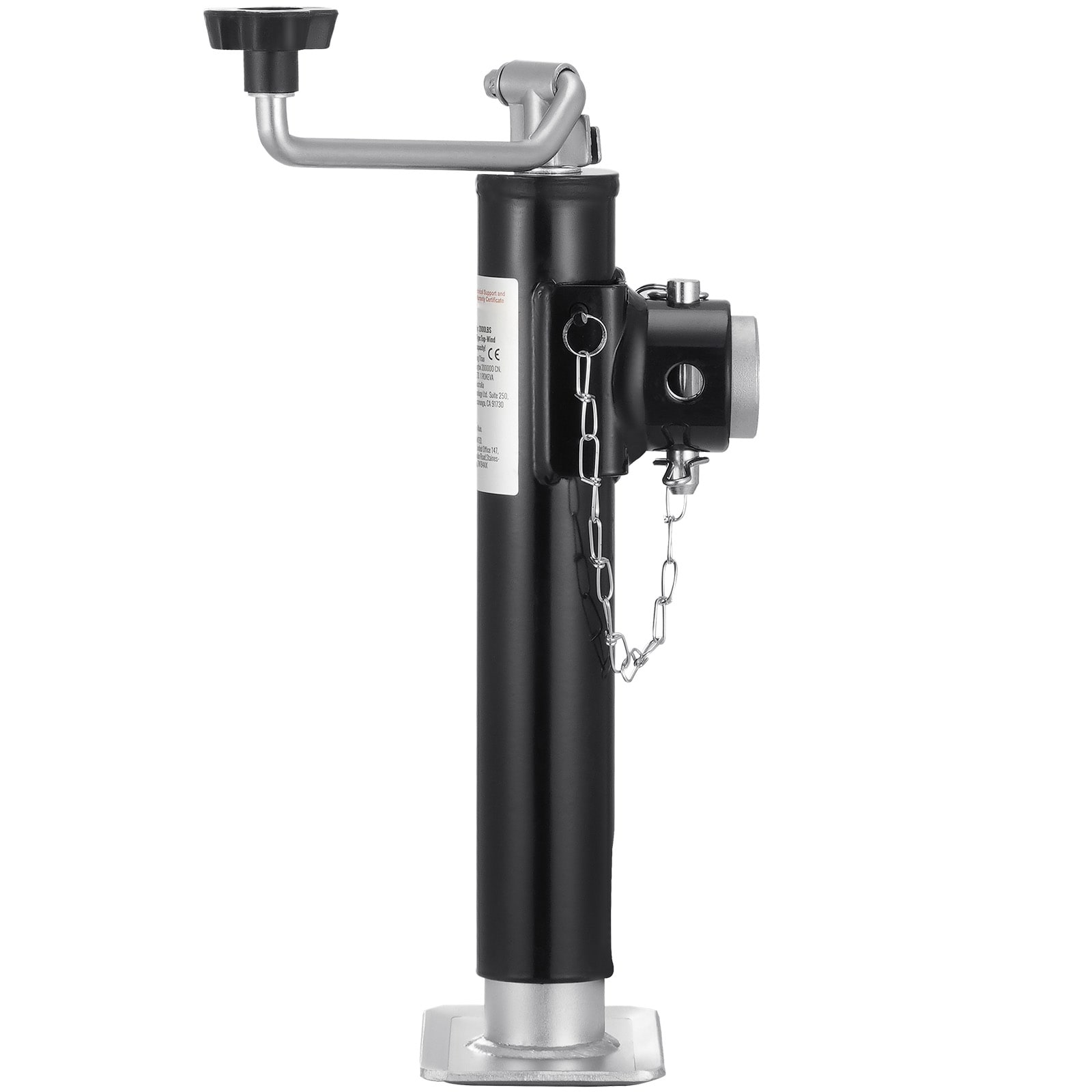 VEVOR Trailer Jack  2000 lbs Dynamic Load Capacity  Weld-on Pipe-Mount Swivel Trailer Jack  10in Lift Trailer Jack Stand with Handle for RV Trailer  Horse Trailer  Utility Trailer  and Yacht Trailer