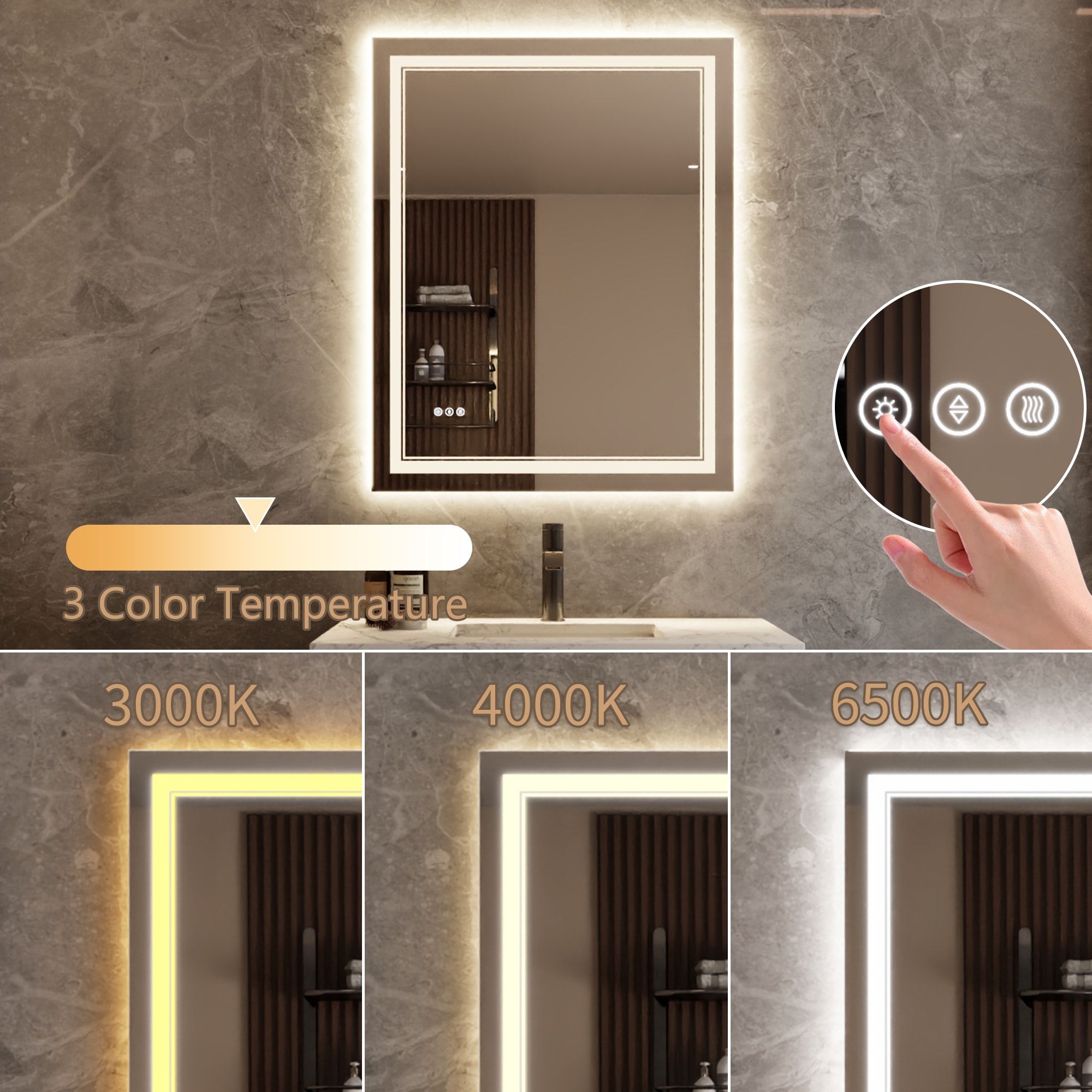 Bayfeve BFKF-4836D4-MIR Framed-Bath-Mirrors - View #10