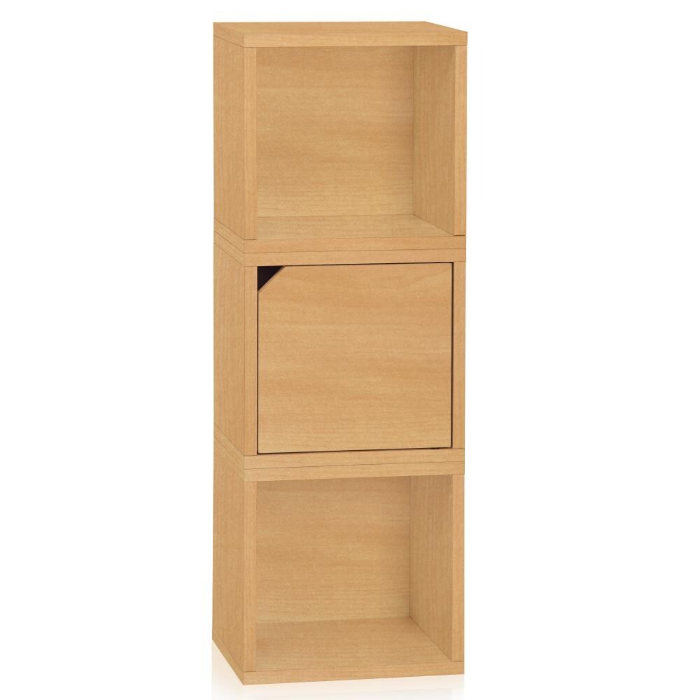 Way Basics C-3CUBE-NL 37.8-in H x 13.4-in W x 11.2-in D Natural Stackable Recycled Paperboard 3 Cube Organizer