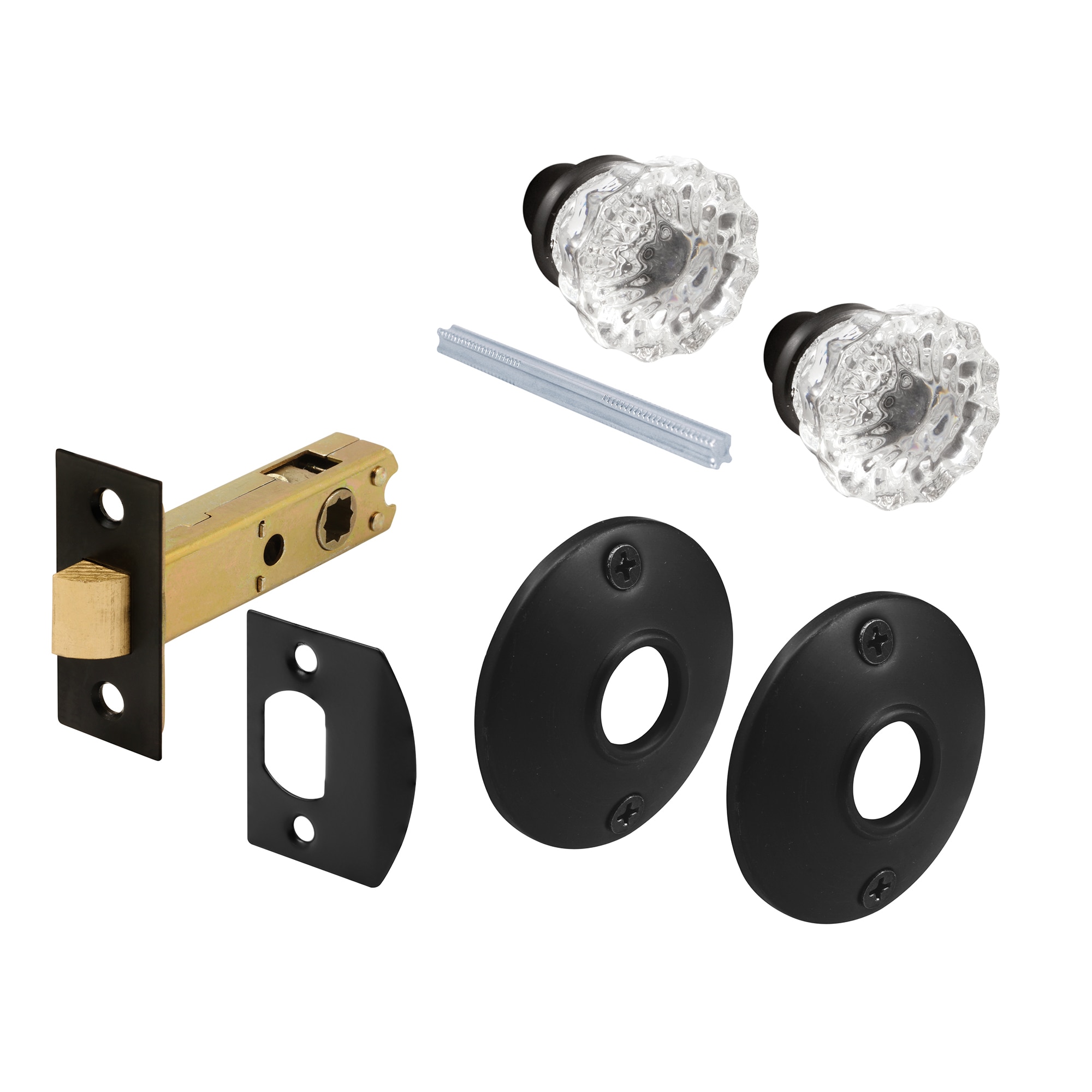 Prime-Line E 28328 Matte Black Interior Bed/Bath Hall/Closet Passage door knob Single pack