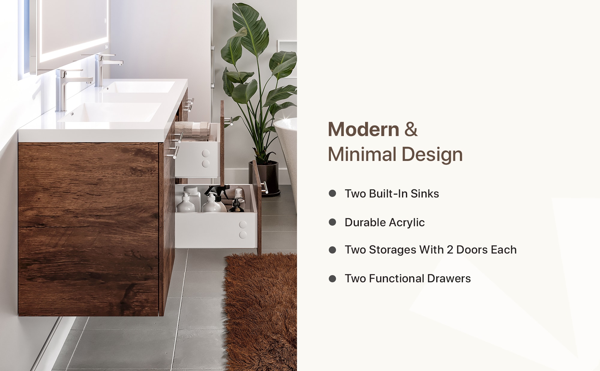Eviva EVVN404-72RSWD Bath-Vanity-Combo - View #9