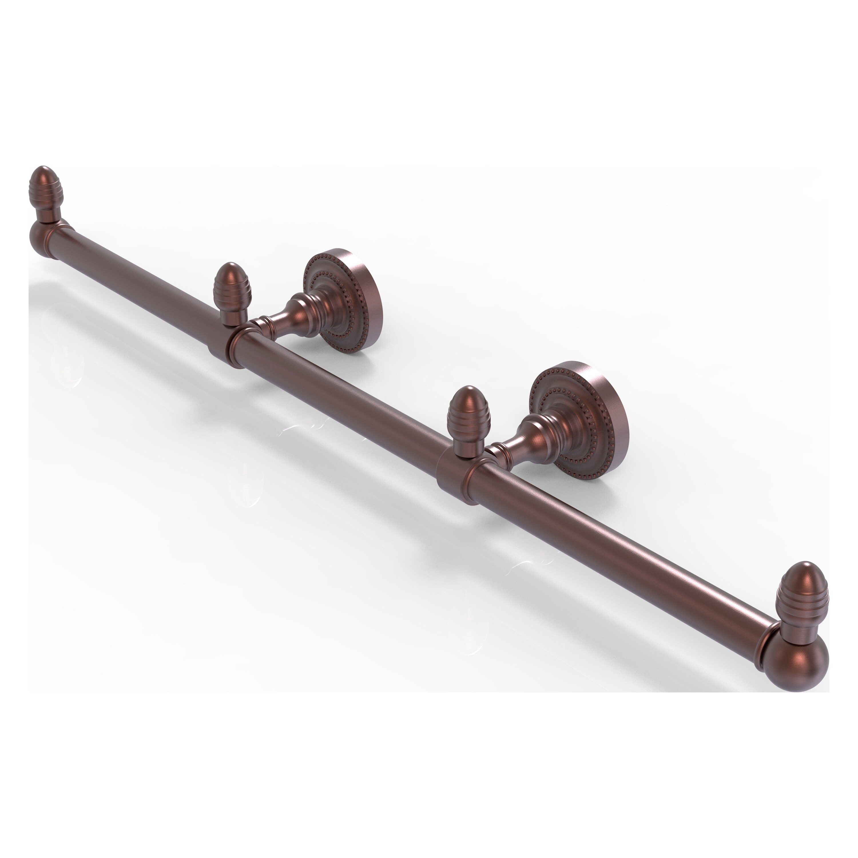 Allied Brass BPDT-HTB-3-CA Dottingham 22-in double Antique Copper Wall mount Double Towel Bar