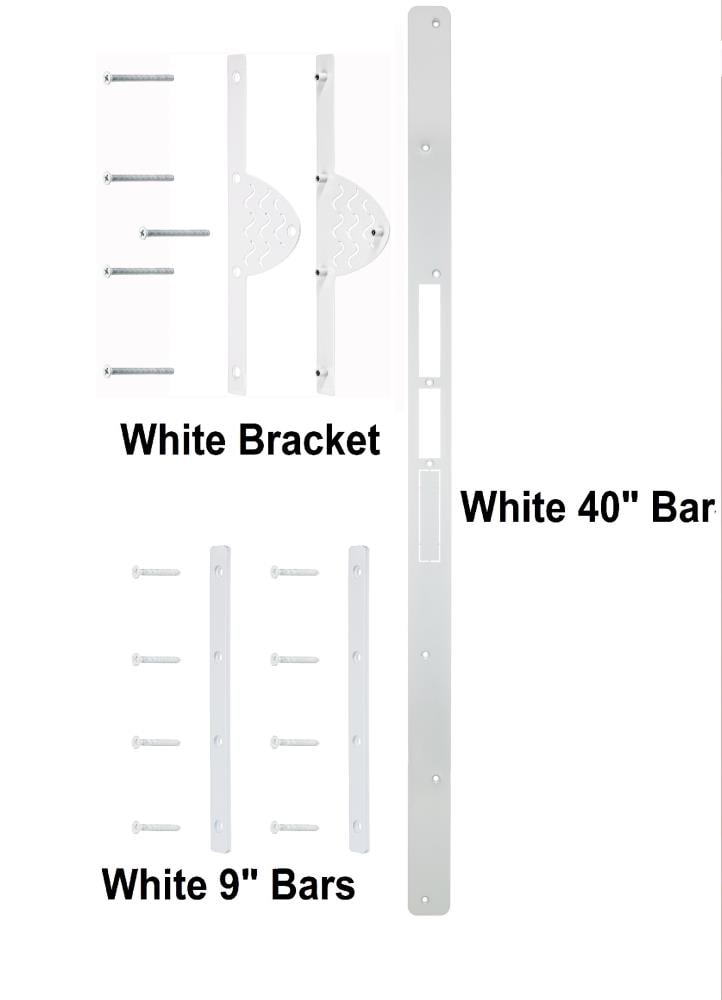  A SST5 WHWH iVault Home Protection Door Kit with White Decor Bracket and White Bars