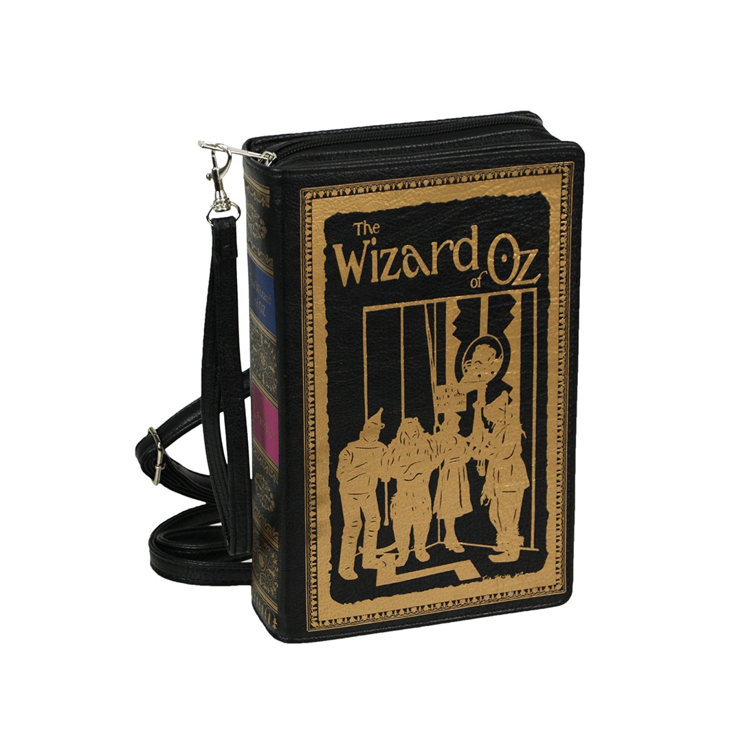 Things2Die4 - Black Vinyl The Wizard of Oz Book Handbag Novelty Crossbody Bag L Frank Baum