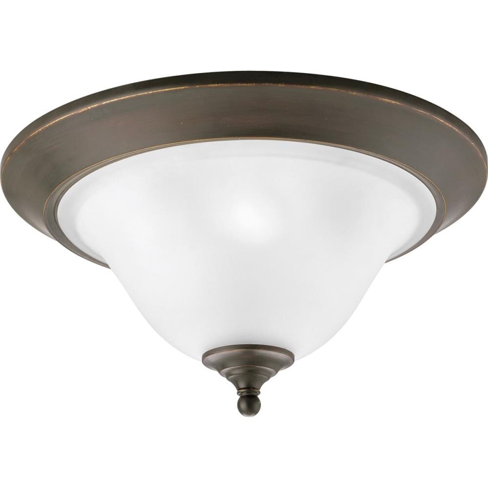 Progress Lighting P3477-20 Trinity 3-Light 17-in Antique Bronze Flush Mount Light