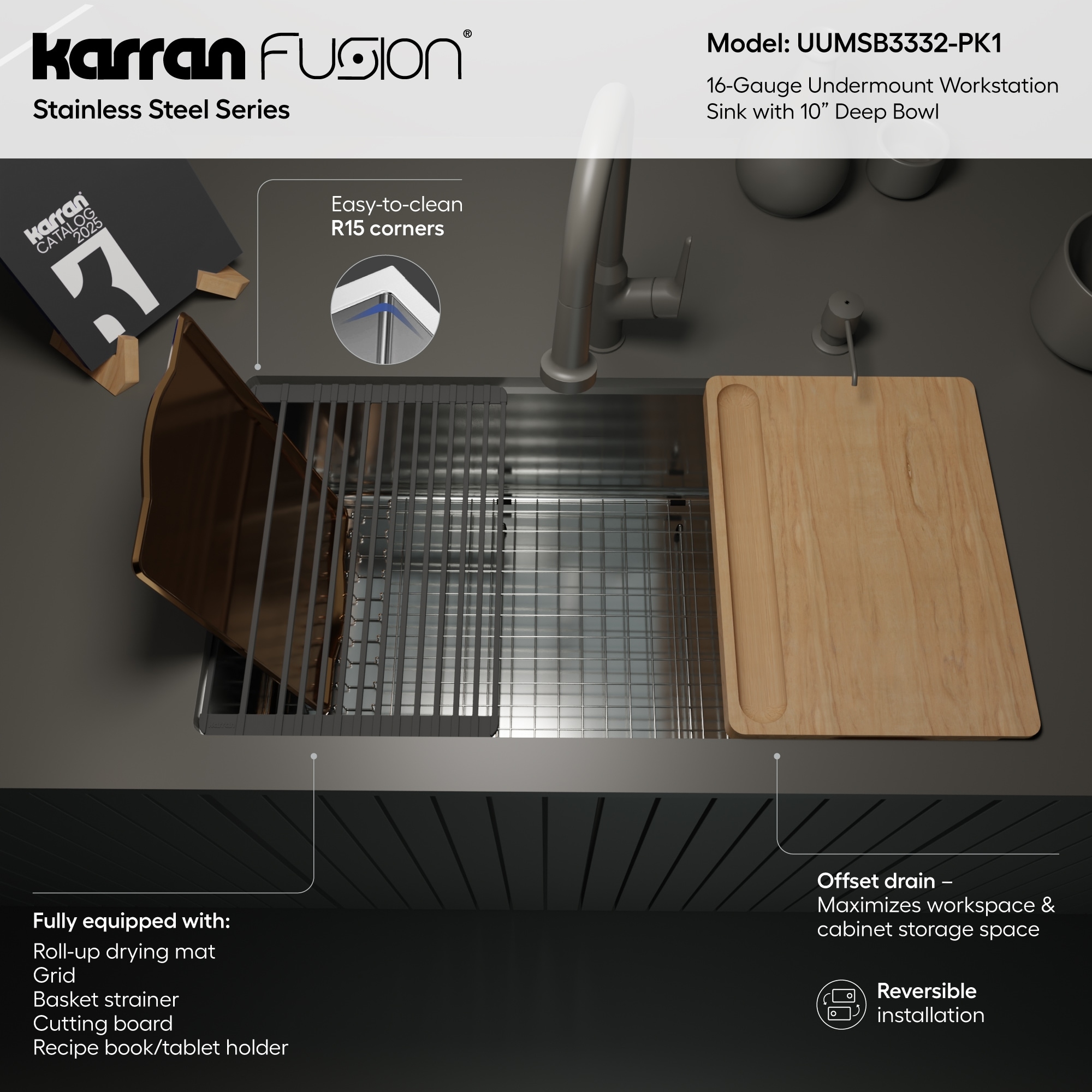 Karran UUMSB3332-PK1 Kitchen-Sinks - View #4