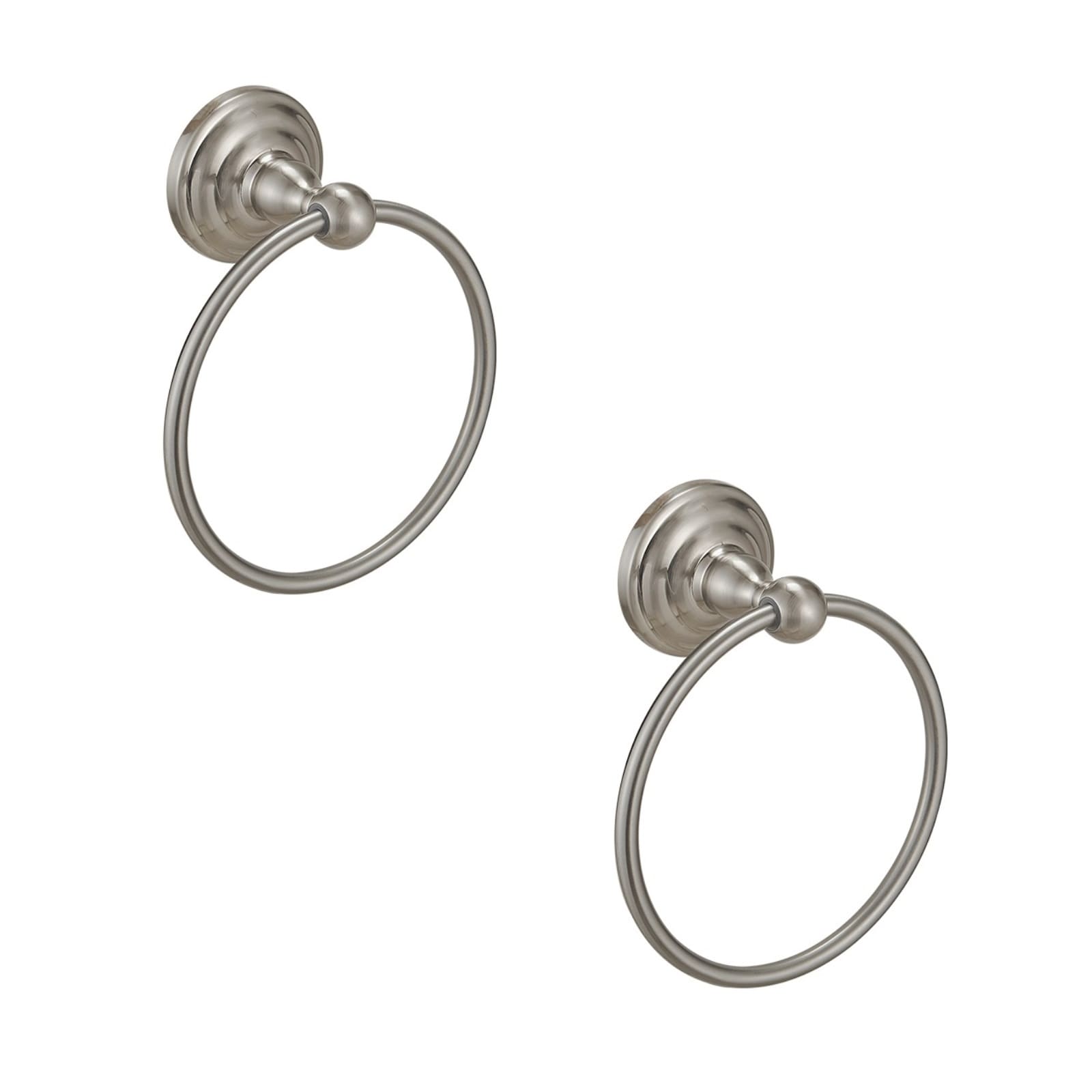 BWE TR001-2-N Urban Stream Brushed Nickel Wall mount Double Towel Ring