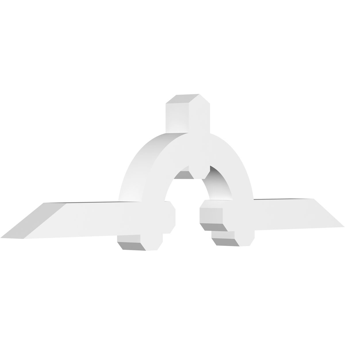 Ekena Millwork GBP060X18X0404ERI00 Ericson White PVC Gable bracket