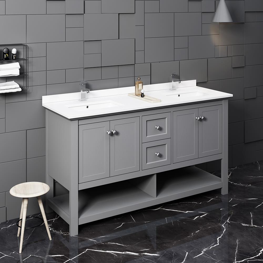 Fresca FCB2360GR-D-CWH-U Bath-Vanity-Combo - View #3