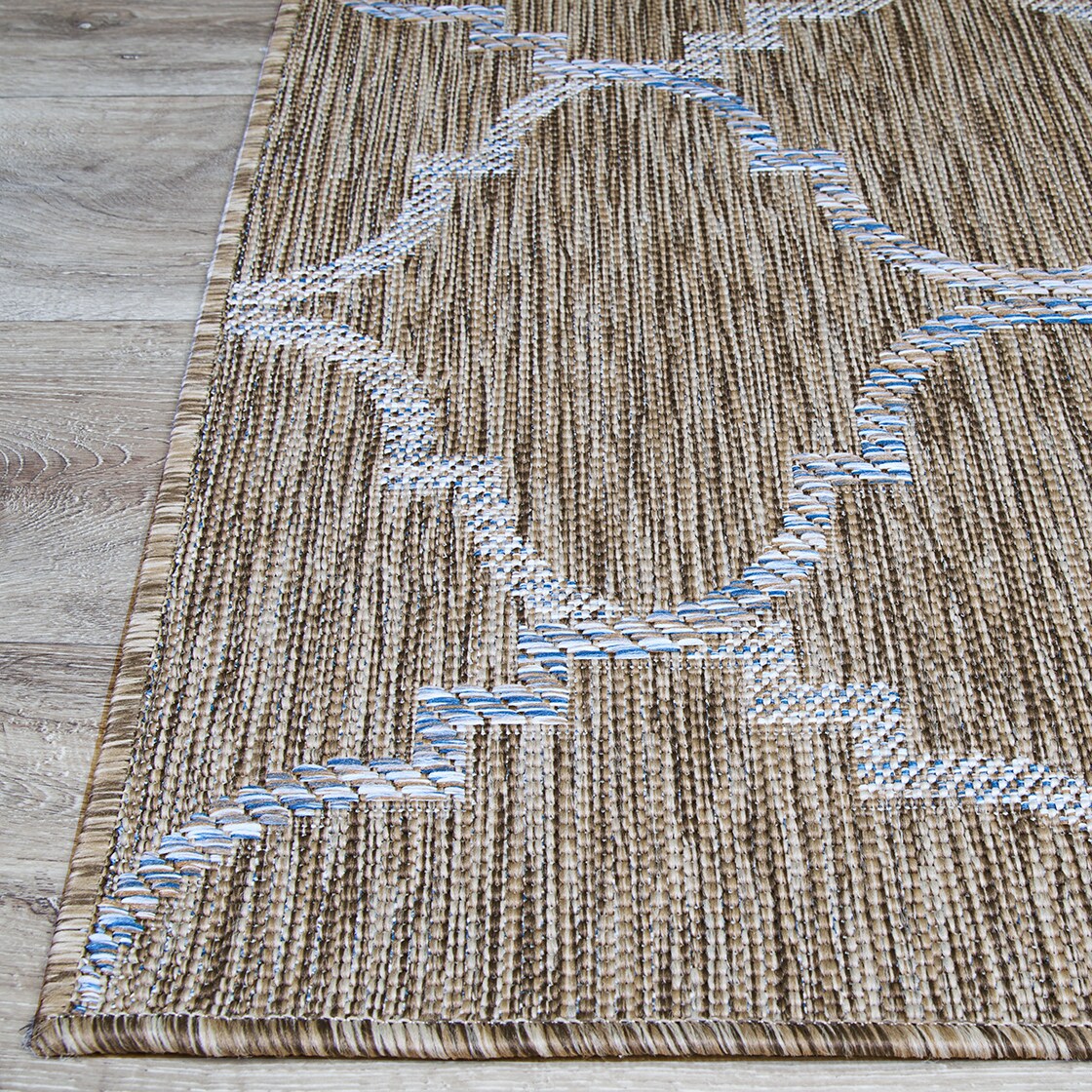 Charm Collection Sand-Ivory Flat Woven Runner Rug 2'2" x 7'6"